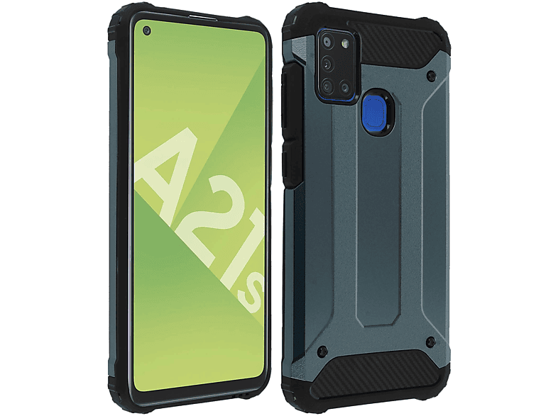 AVIZAR Defender Series, Backcover, Samsung, Galaxy A21s, Dunkelblau | Backcover