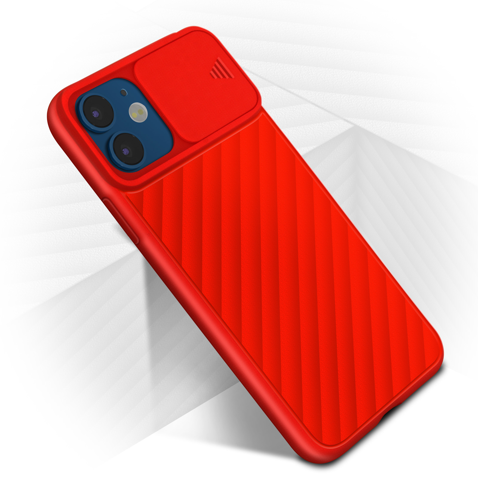 AVIZAR Backcover, Apple, 12 Rot Series, Kameraschutz iPhone Mini,