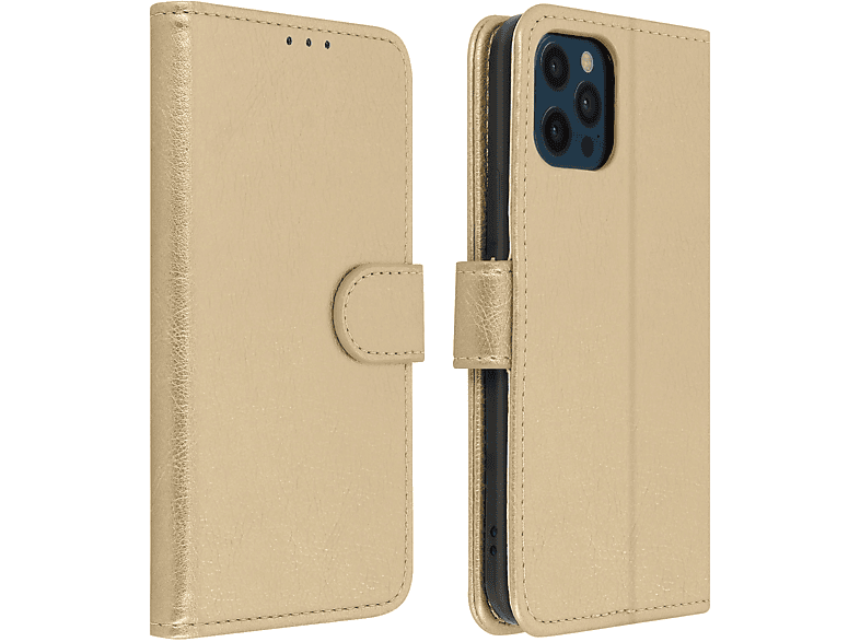 AVIZAR Chester Series, Bookcover, Apple, iPhone 12 Pro Max, Gold