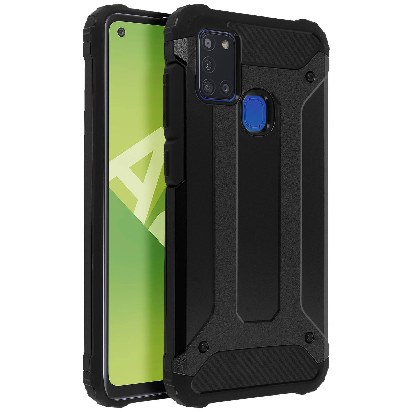 Backcover, Schwarz AVIZAR Samsung, Galaxy A21s, Defender Series,