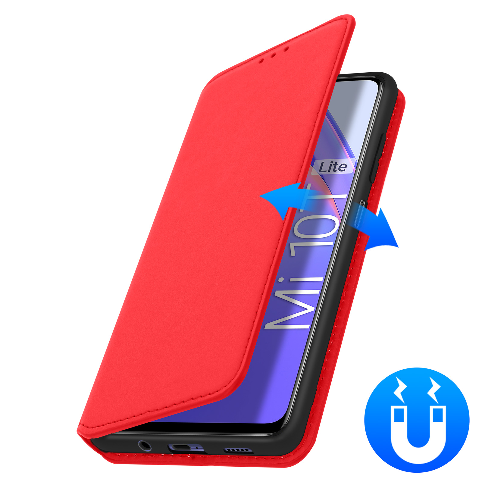 Xiaomi, Bookcover, Series, Elec Mi 10T AVIZAR Lite, Rot