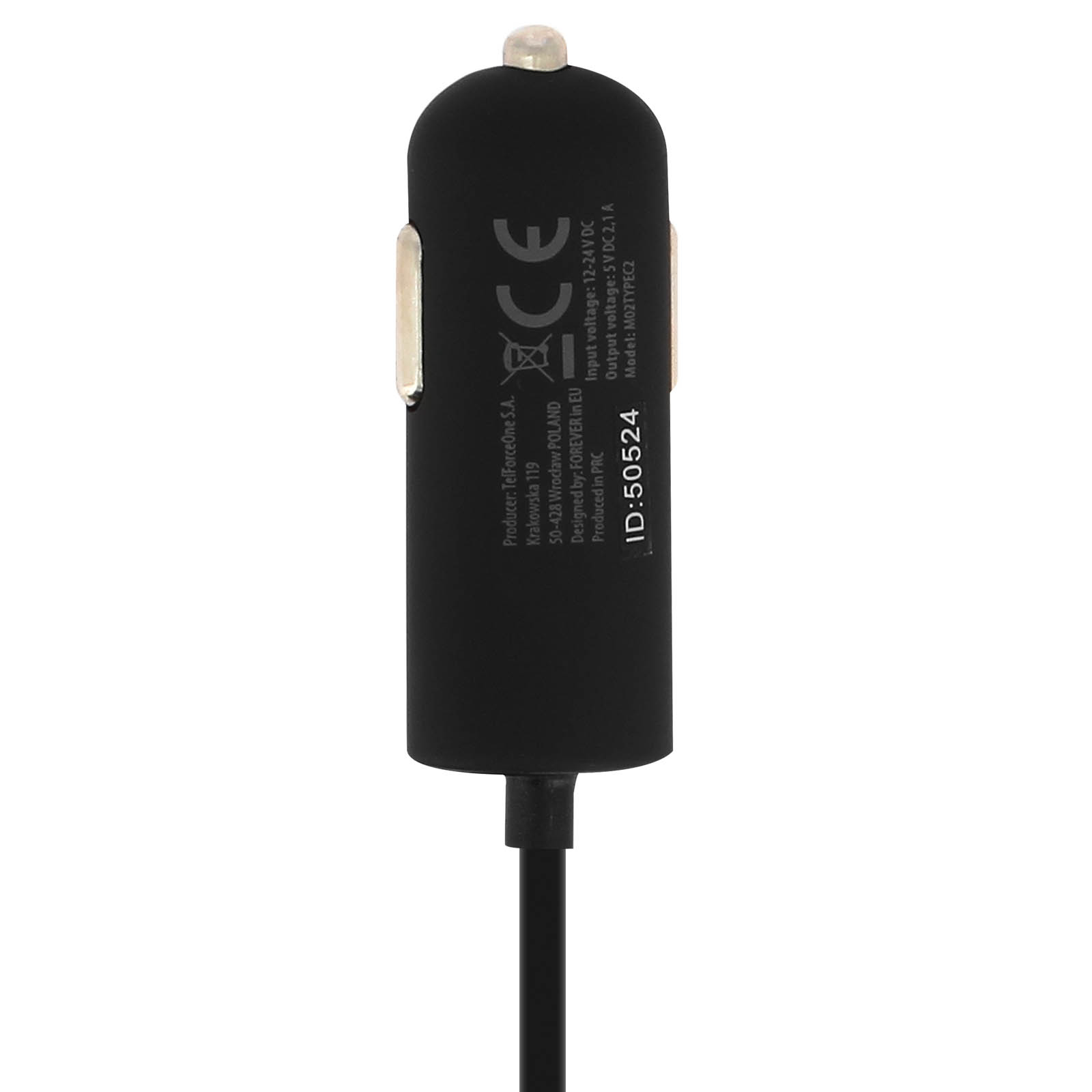 FOREVER Micro-USB KFZ-Ladegerät, 2.1A KFZ-Ladegeräte Schwarz Ladegerät Universal, Zigarettenanzünder