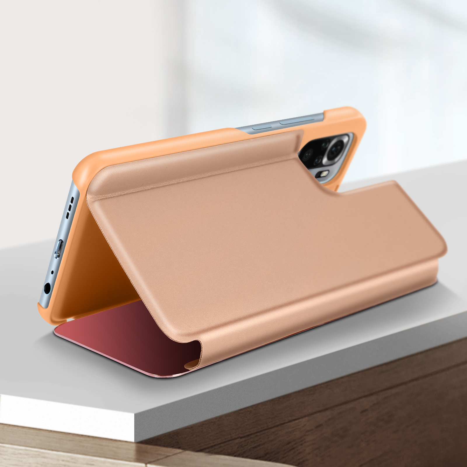 AVIZAR Xiaomi, Poco M5s, Bookcover, Spiegeleffekt Series, Rosa