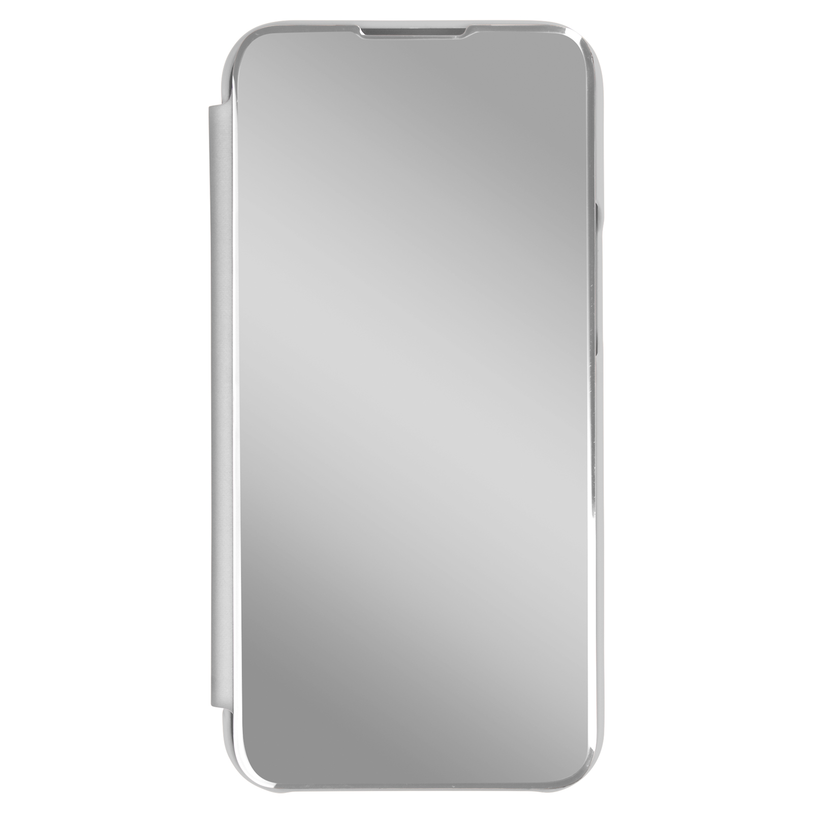 13 Apple, Spiegeleffekt Series, AVIZAR Bookcover, Silber iPhone Mini,