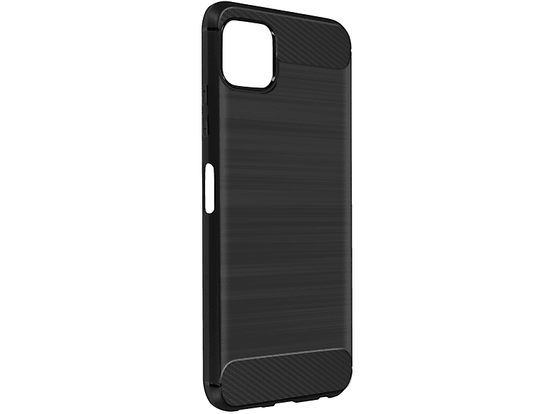 AVIZAR Carbrush 5G, Series, Backcover, A22 Schwarz Galaxy Samsung