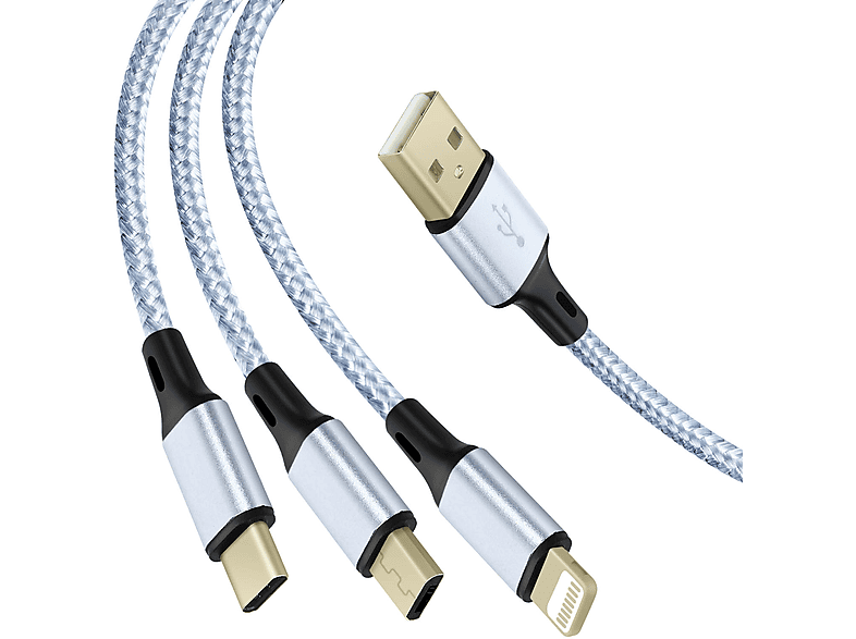 Celly Lightning-Kabel 2 M – USB Auf Lightning, Schwarz, Schnelle Ladung Bis 2,4 A, Robuste Stoffummantelung, Made For IPhone