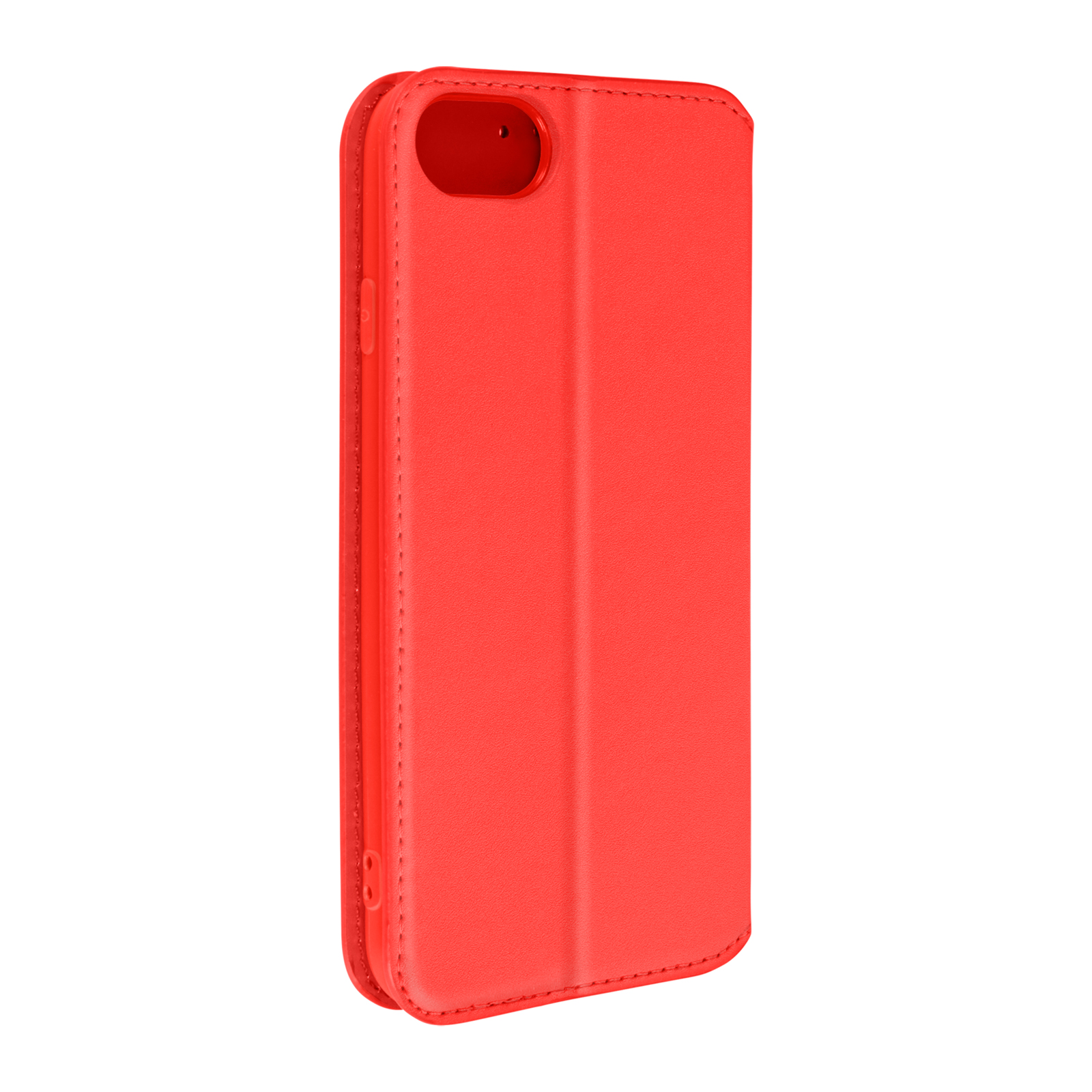 Coque de téléphone rouge fermée.