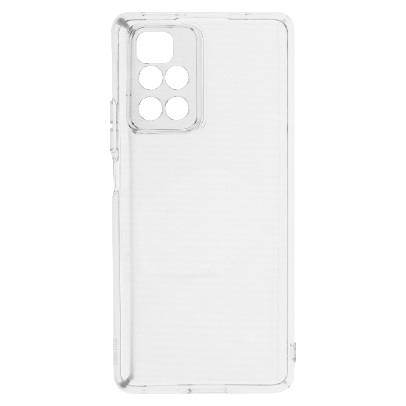 Transparante telefoonhoes. De achterkant heeft een uitsparing voor de camera.