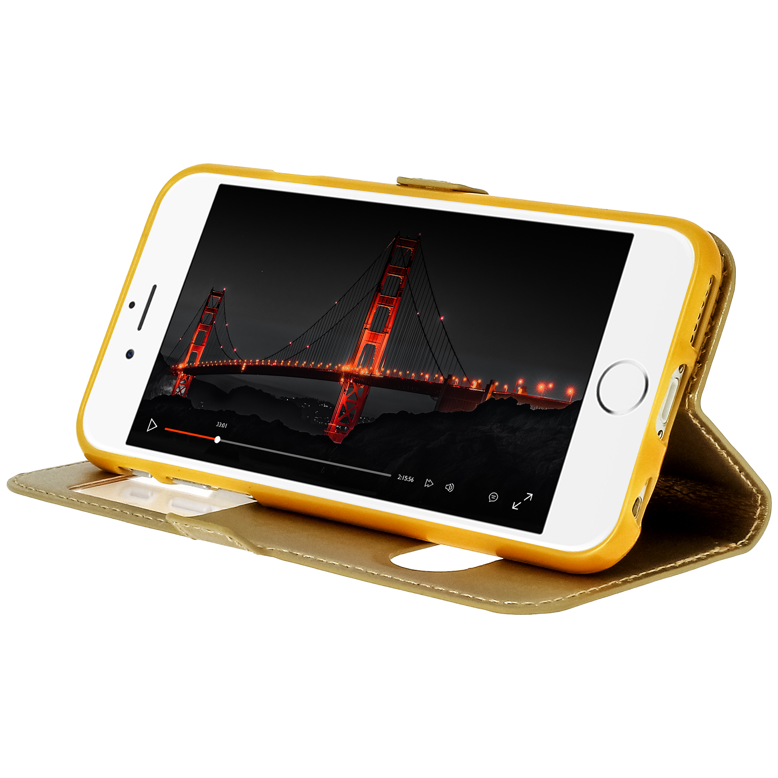 Telefon zeigt Video einer Brücke.