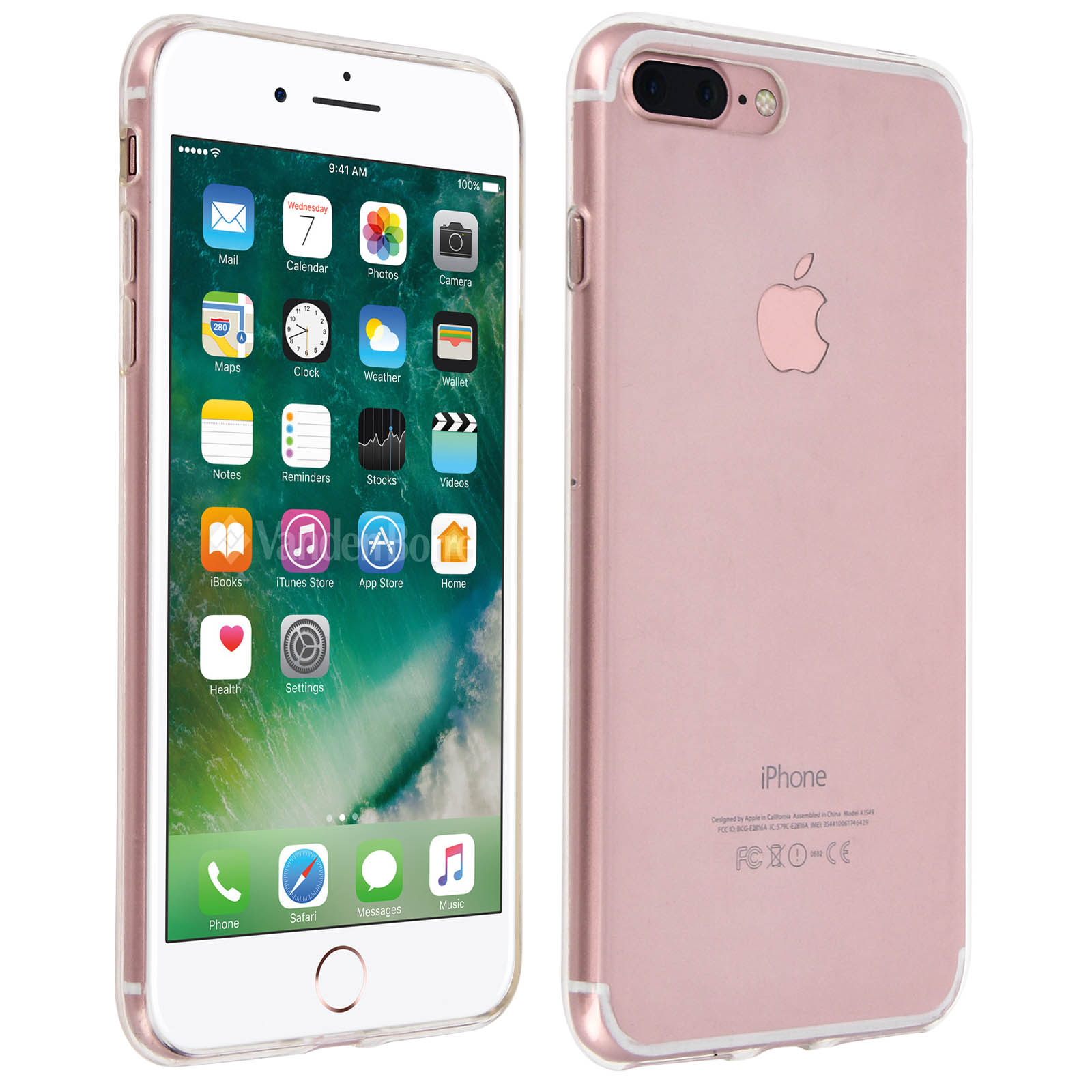 Due telefoni, uno con schermo, l'altro con logo Apple sul retro.