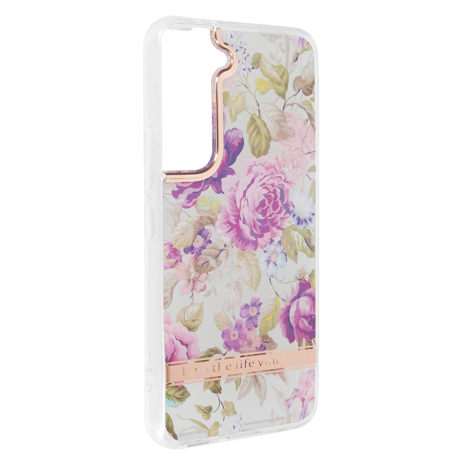 Galaxy S22, Violett Bumenmuster Samsung, AVIZAR Backcover, Series,