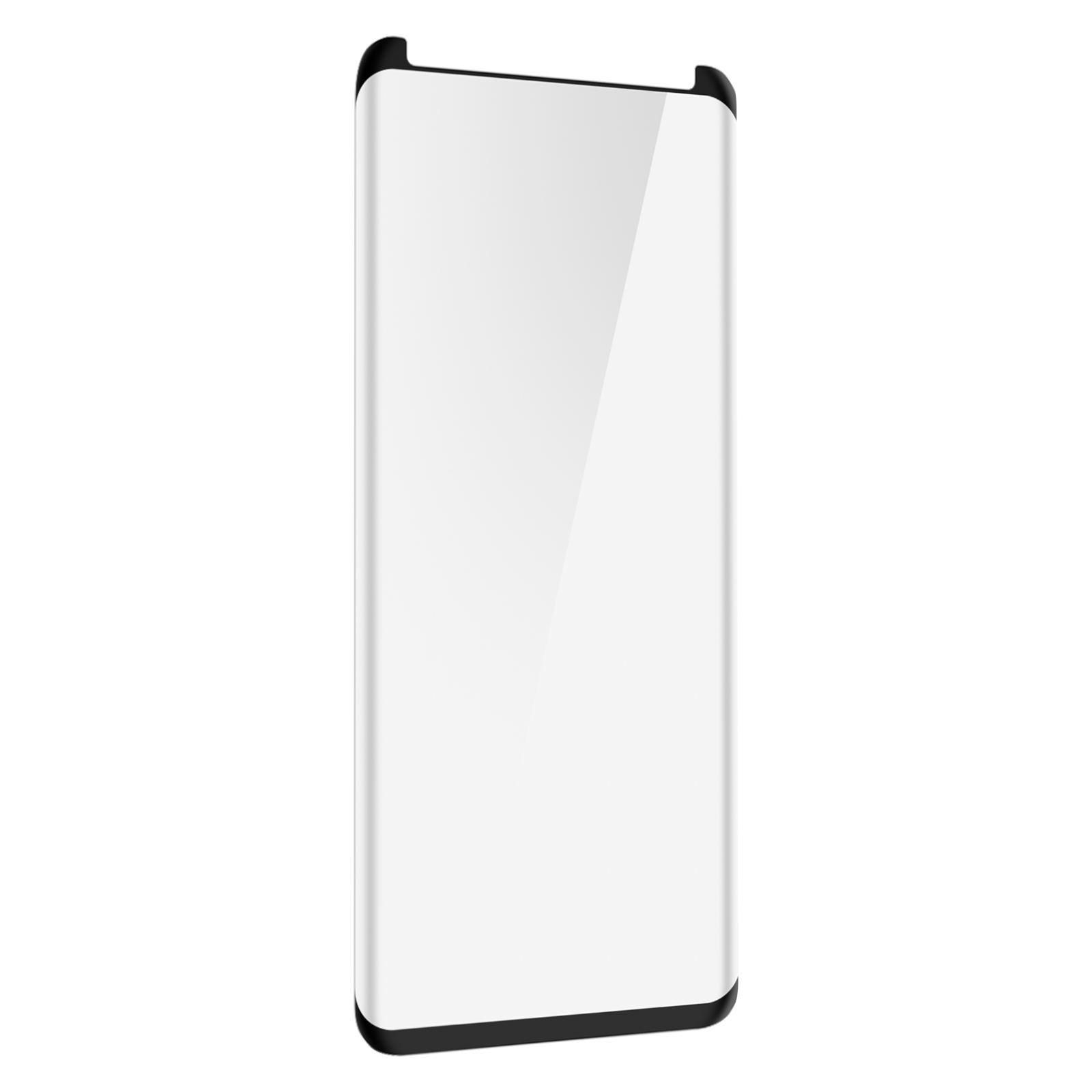 Protezione schermo del telefono, con cornice nera e schermo bianco.