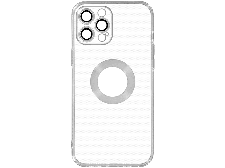 Series, Transparente Pro, Apple, 12 im Chrome-Style AVIZAR iPhone Weiß Backcover, Silikonhülle