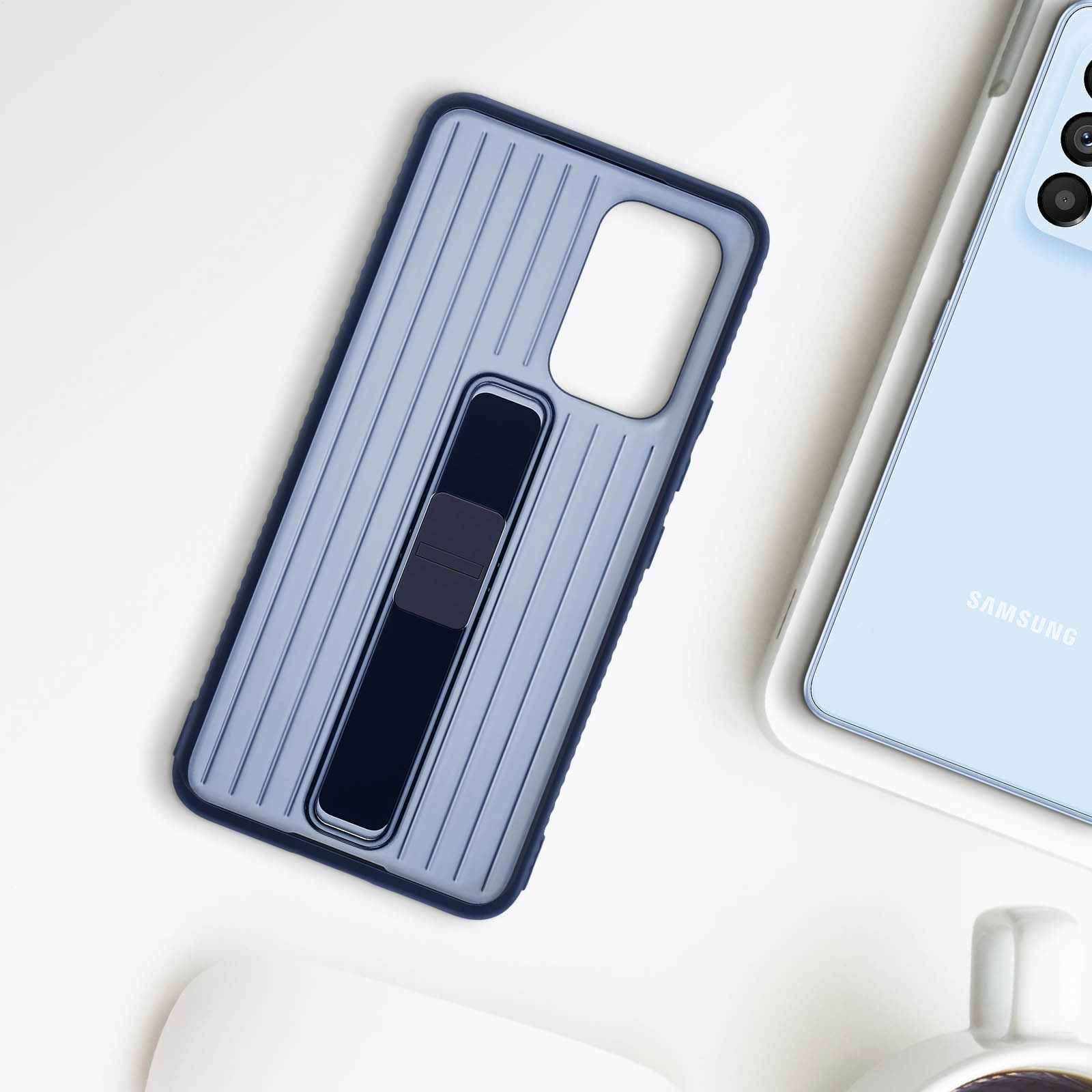 SAMSUNG Stand Series, Backcover, Samsung, 5G, Galaxy A53 Blau
