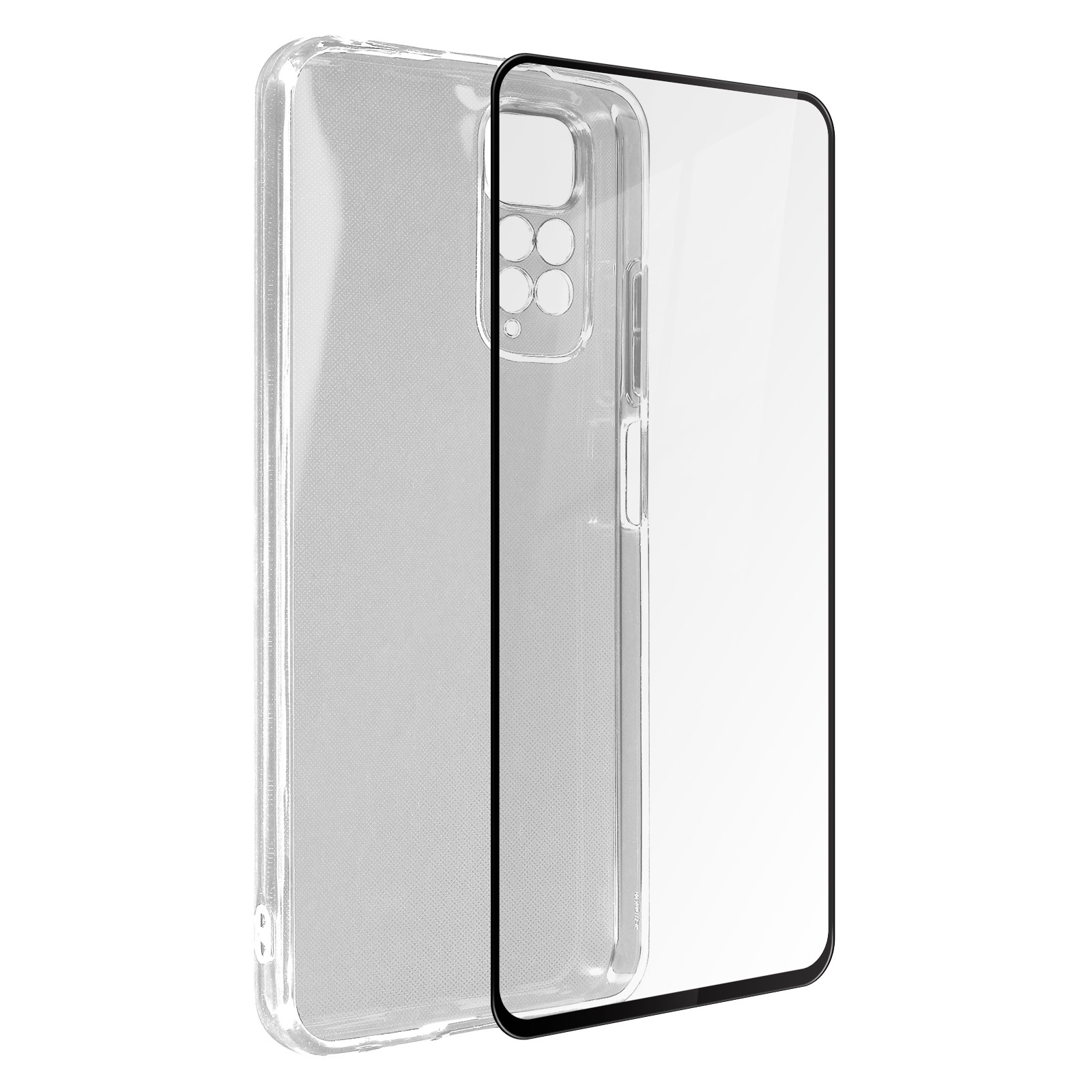 AVIZAR 360 Schwarz Folie und Xiaomi, Redmi Hülle Note Schutz, Pro Series, Backcover, 5G, 11