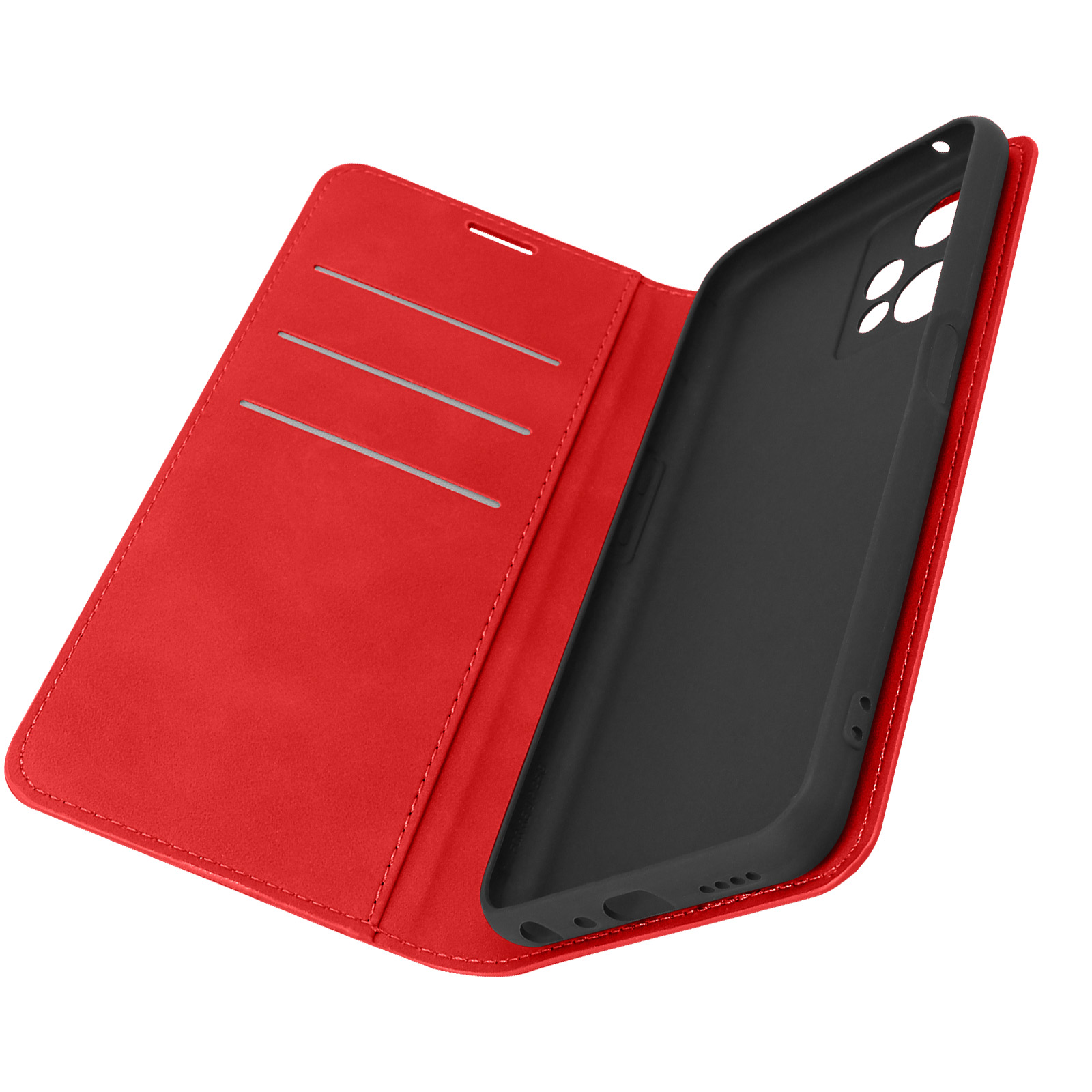 AVIZAR Soft Touch Kunstlederhülle 2 Rot Lite Nord CE Bookcover, 5G, OnePlus, Series