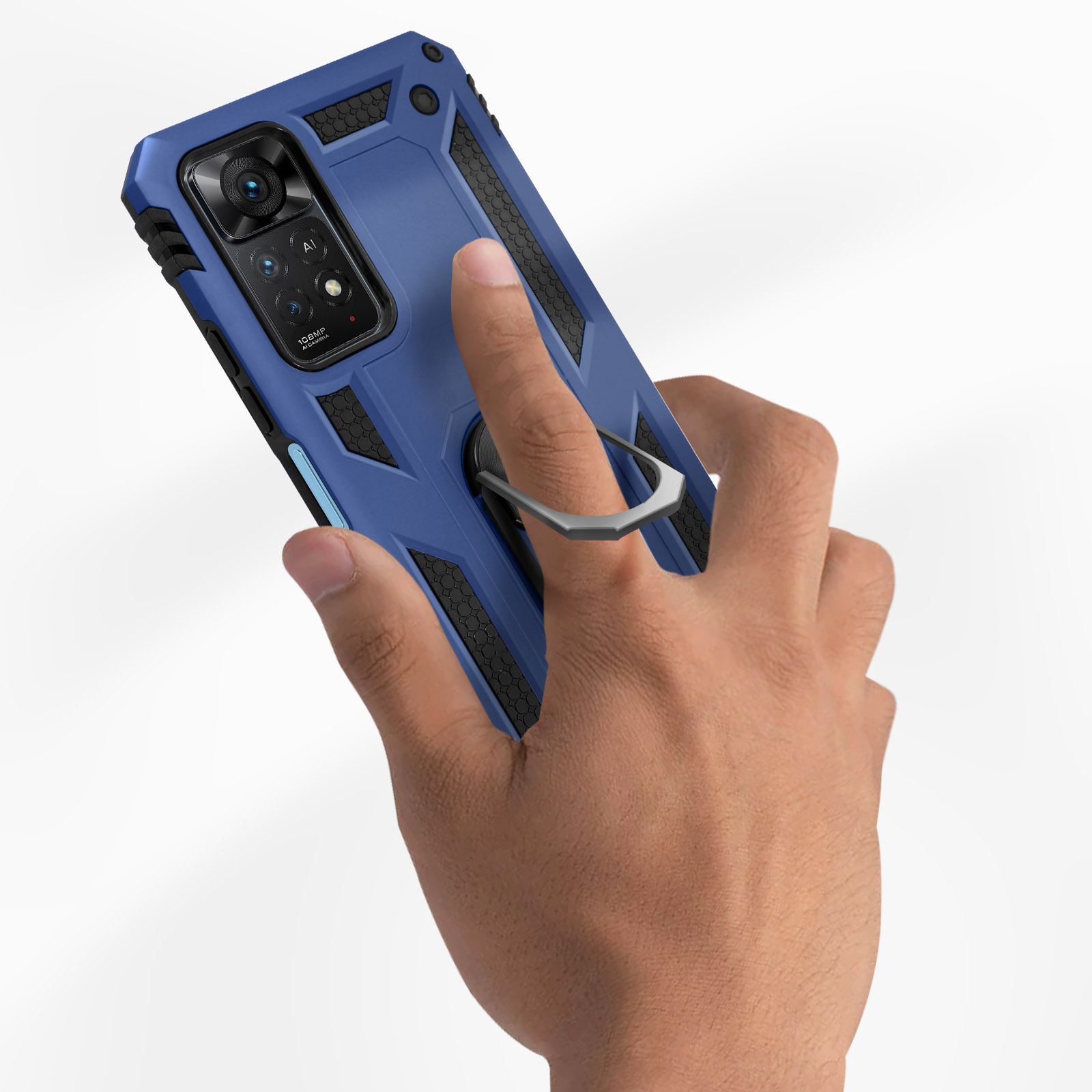 AVIZAR Hybrid mit Backcover, Blau Ring-Halterung Pro 5G, Note Redmi Series, 11 Schutzhülle Xiaomi