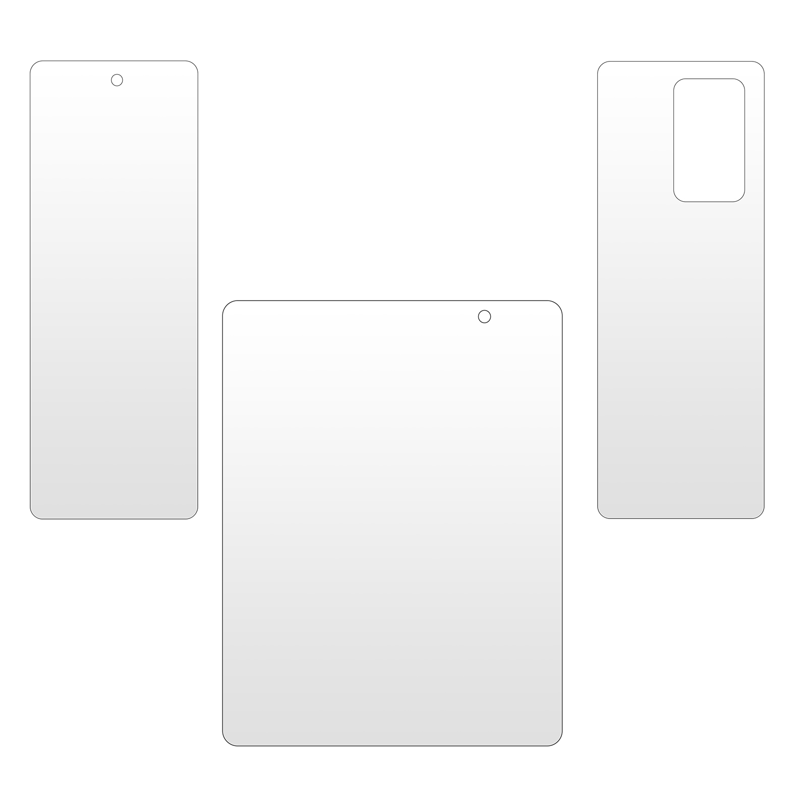 IMAK Flexibles Glas Schutzfolie mit Schutzfolien(für Z Galaxy Beschichtung 2) Samsung Fold ölabweisender