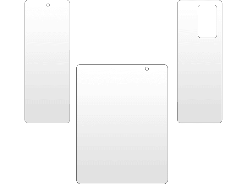 IMAK Flexibles Glas 2) mit Galaxy Schutzfolie ölabweisender Schutzfolien(für Fold Beschichtung Samsung Z