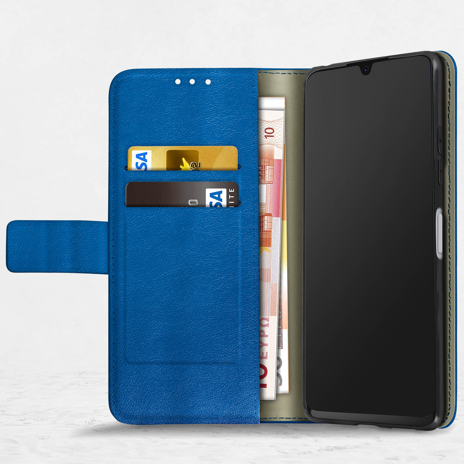 AVIZAR Lenny Series, Bookcover, Samsung, A22 Blau Galaxy 5G