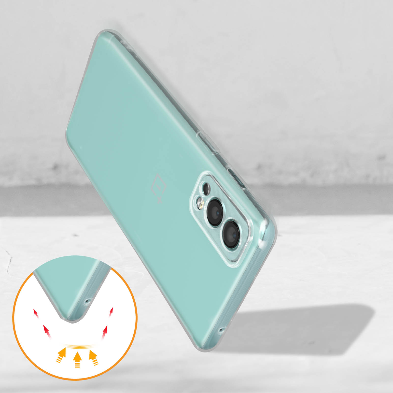 OnePlus, 2, AVIZAR Series, Nord Transparent Gelhülle Backcover,