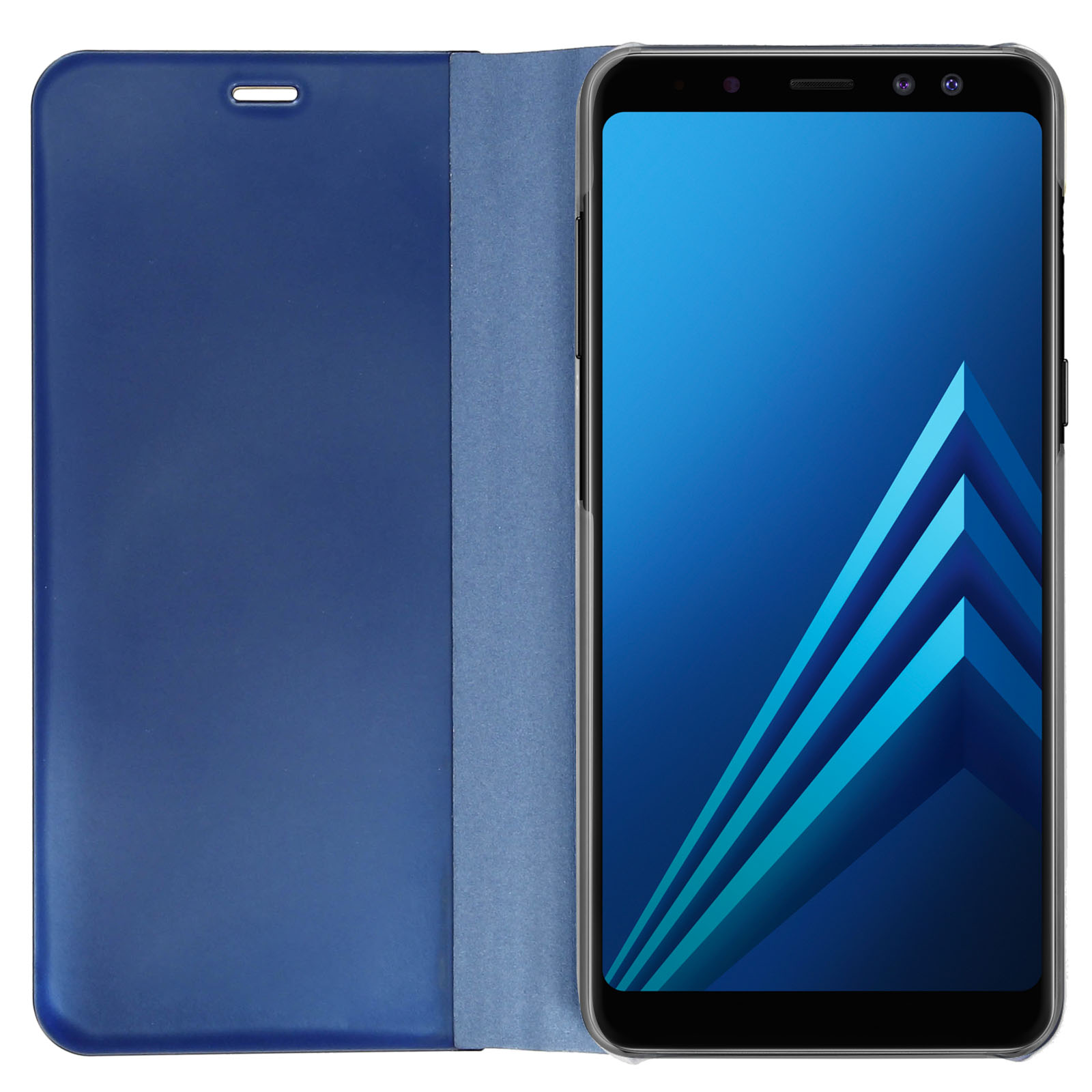 AVIZAR Spiegeleffekt Series, Bookcover, A8, Blau Galaxy Samsung