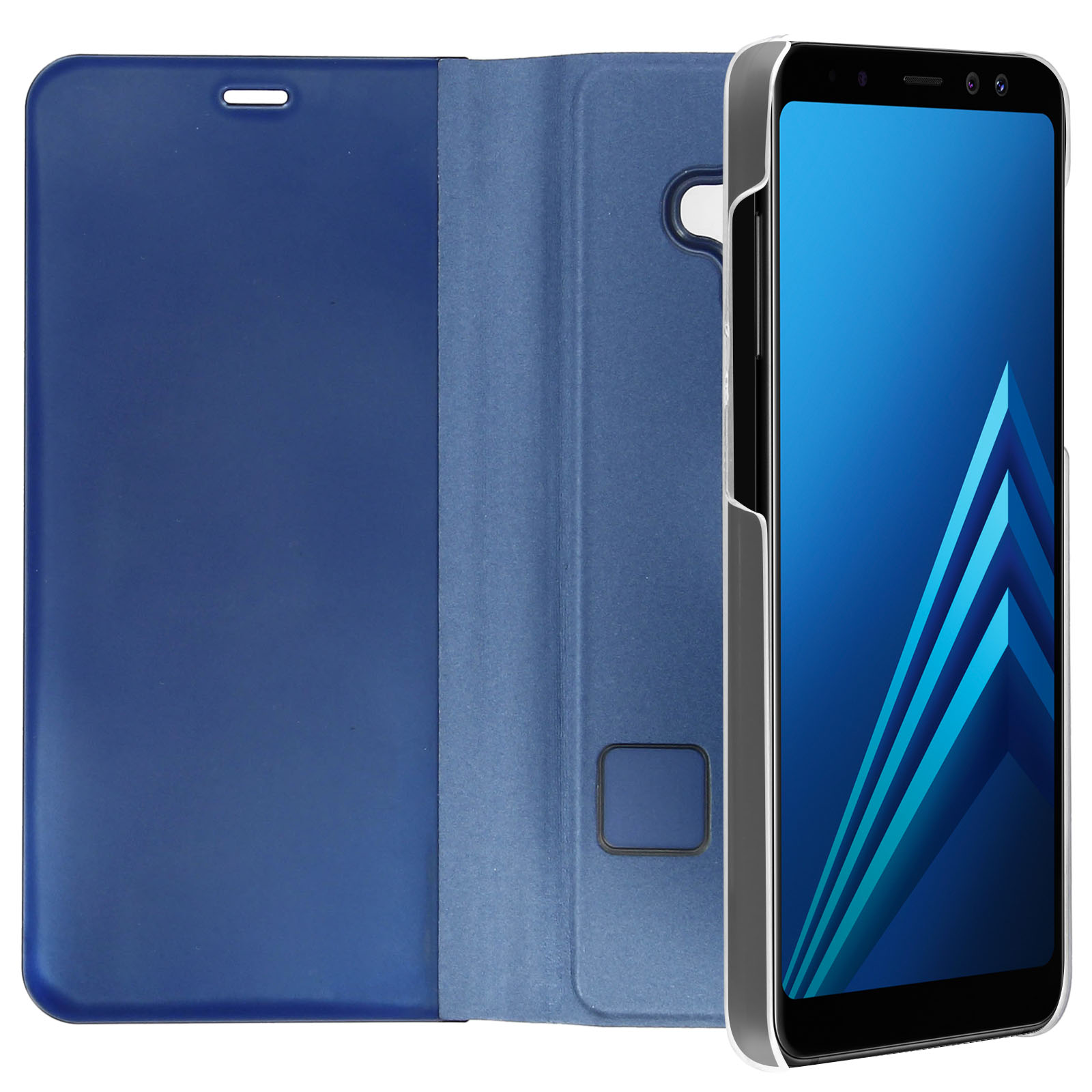 AVIZAR Spiegeleffekt Series, Bookcover, Samsung, A8, Blau Galaxy