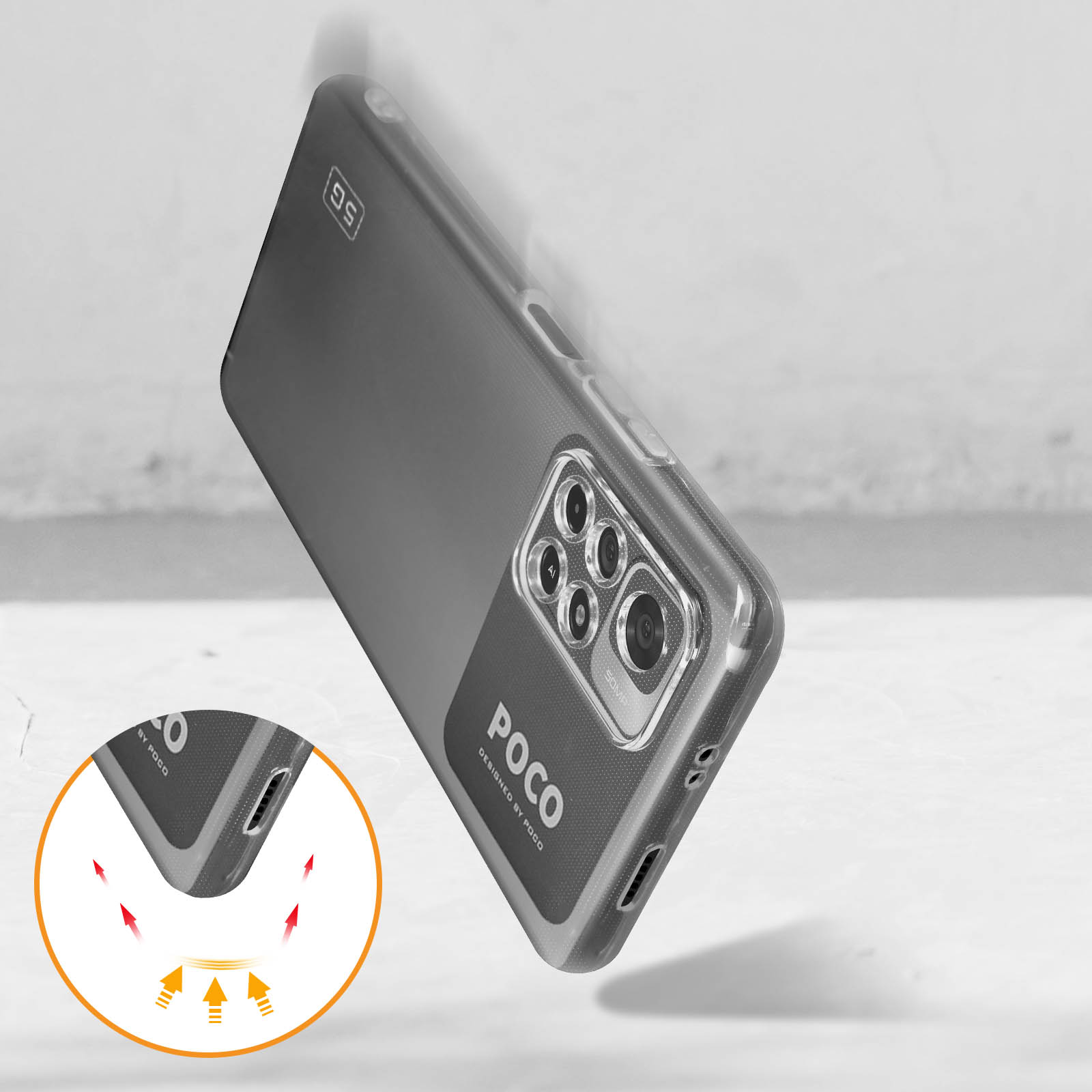 AVIZAR Gelhülle Backcover, Xiaomi, Redmi Note 11S Transparent Series, 5G