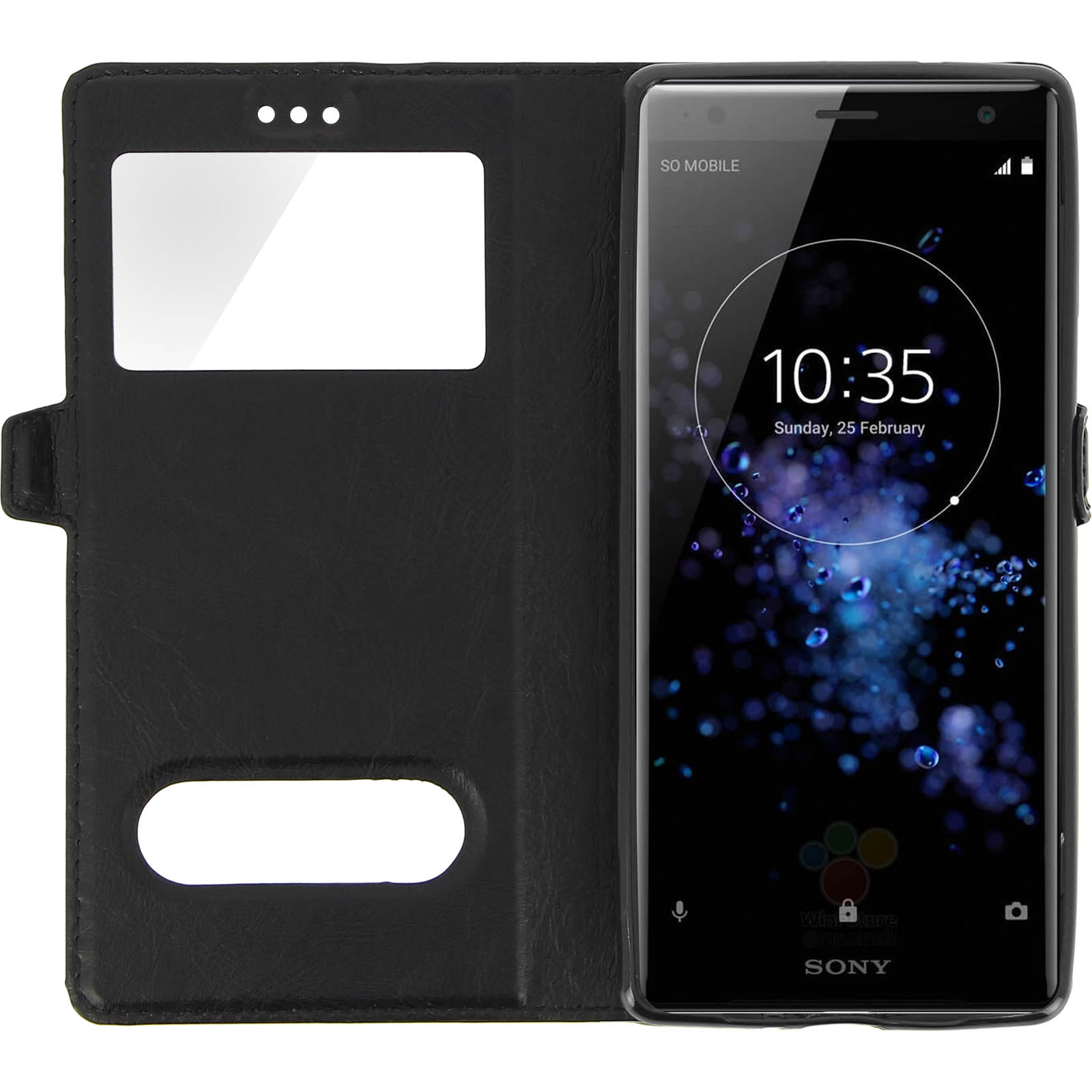 AVIZAR Series, Xperia XZ2, Sony, Schwarz Towind Bookcover,