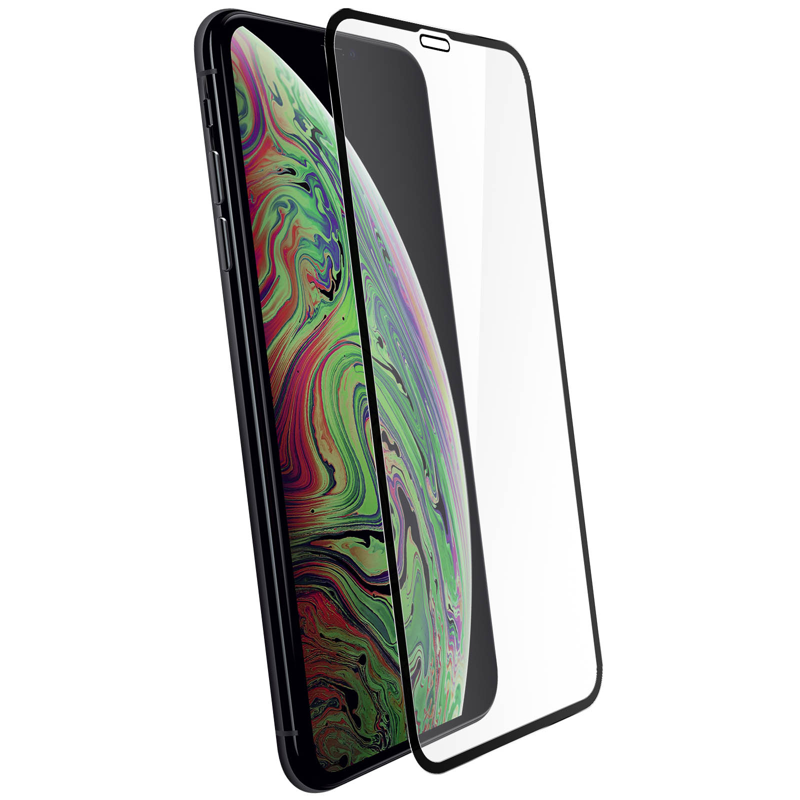 iPhone Rand Schwarz Härtegrad, mit Glas-Folien(für 11 9H Schutzfolie Apple Gehärtetes Glas Pro Max) AVIZAR