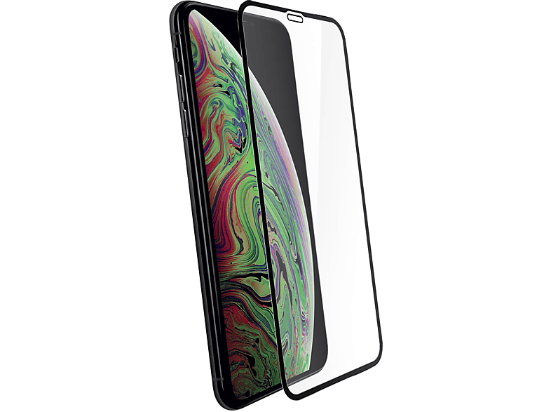 iPhone Apple 11 Schwarz Rand Glas Max) Pro mit Gehärtetes Härtegrad, Glas-Folien(für Schutzfolie 9H AVIZAR