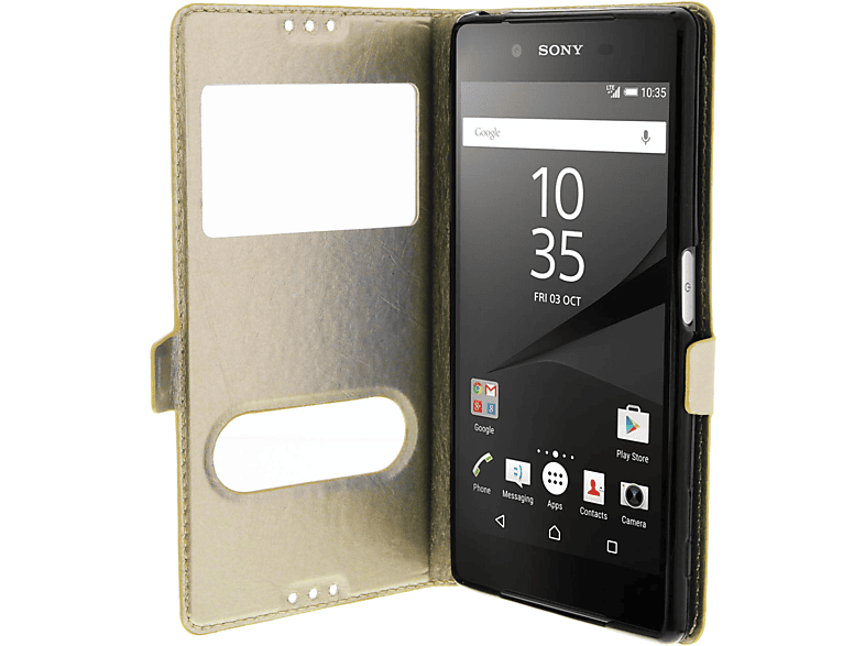 Series, Sony, Towind AVIZAR Bookcover, Z5, Gold Xperia