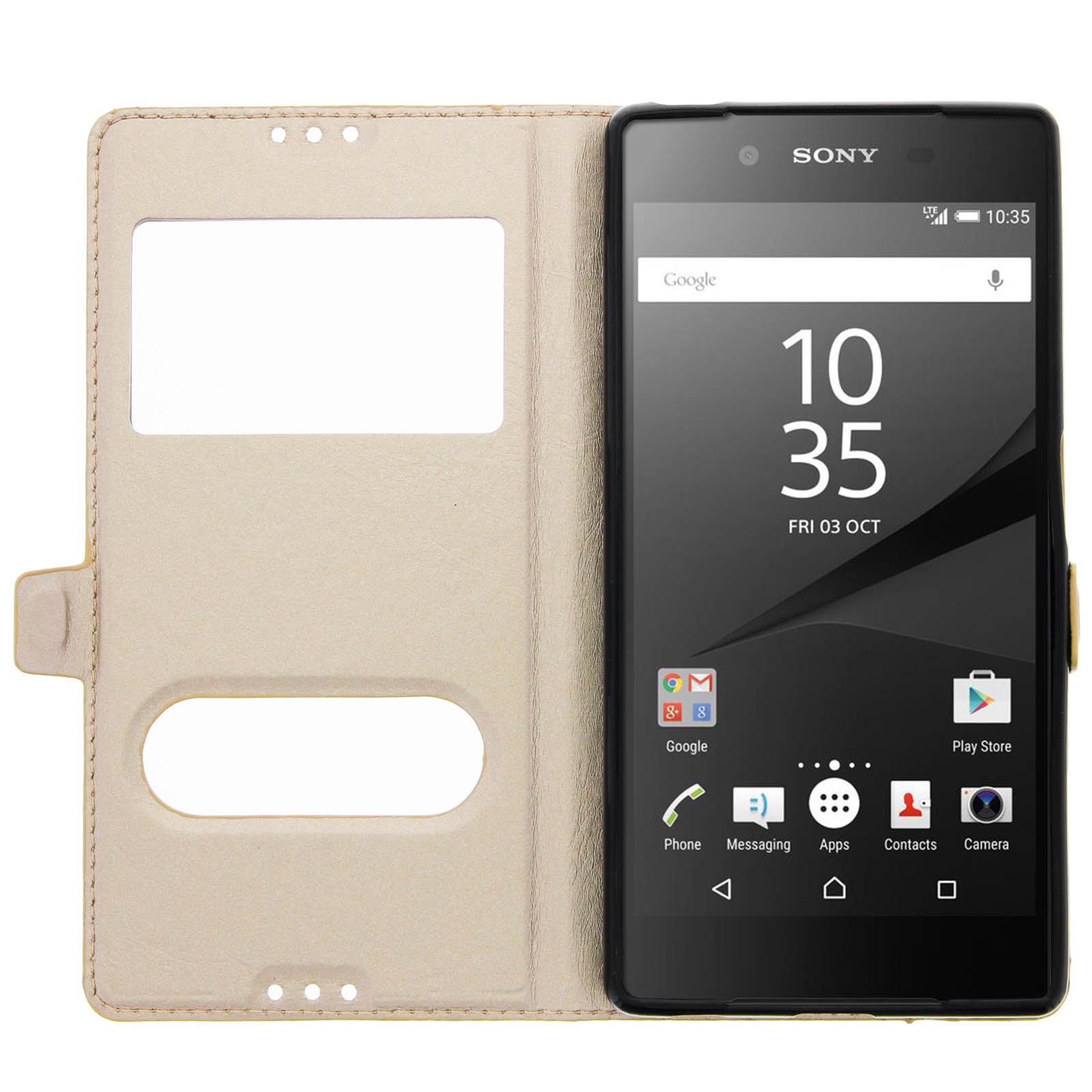 Xperia Gold AVIZAR Sony, Towind Z5, Series, Bookcover,