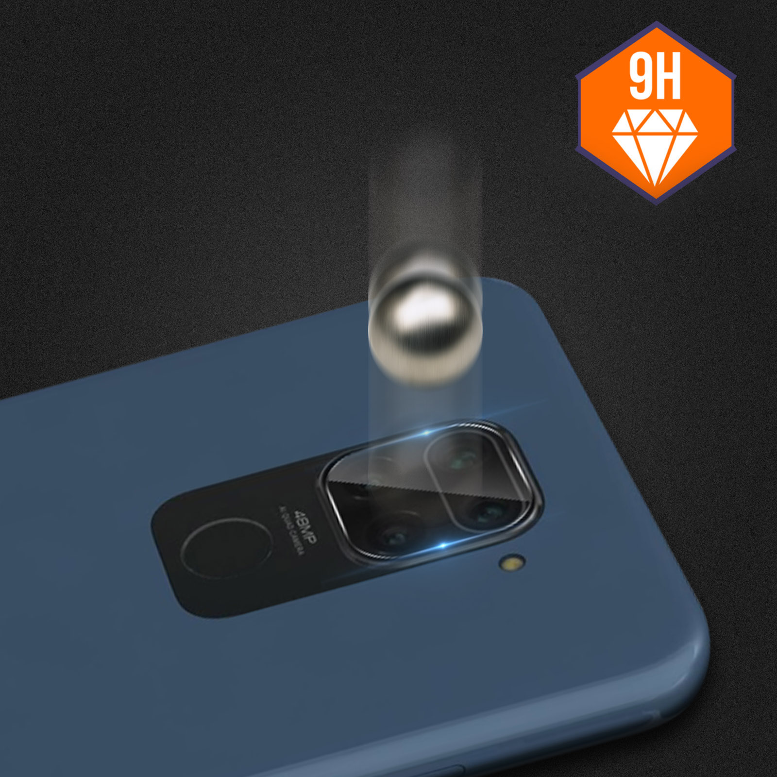IMAK Gehärtetes Glas Schutzfolie mit Xiaomi Rückkamera Redmi Note Härtegrad 9H Folien(für 9)