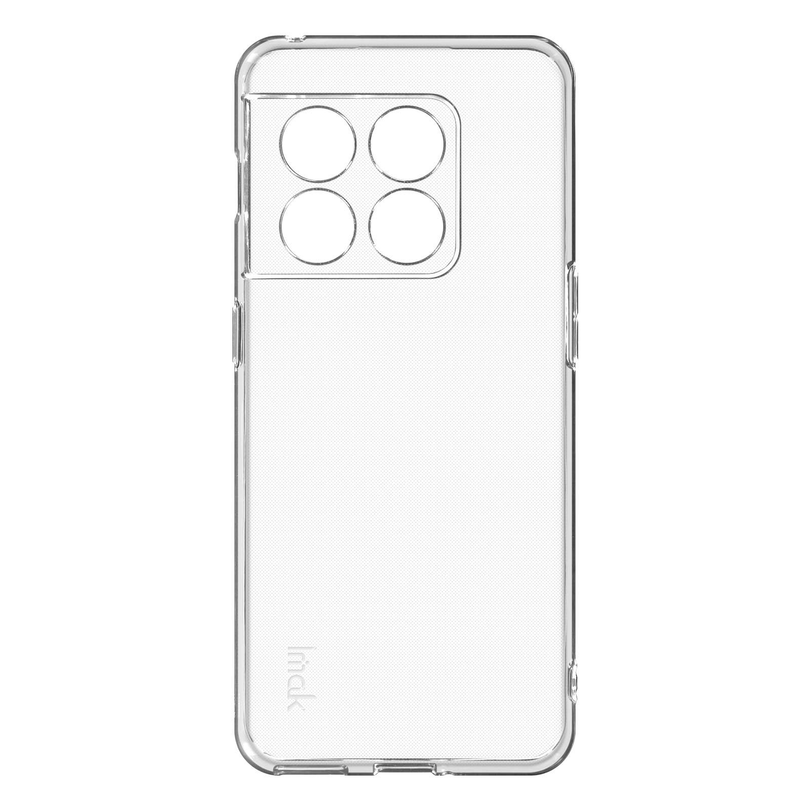 Custodia trasparente con quattro ritagli per fotocamera.