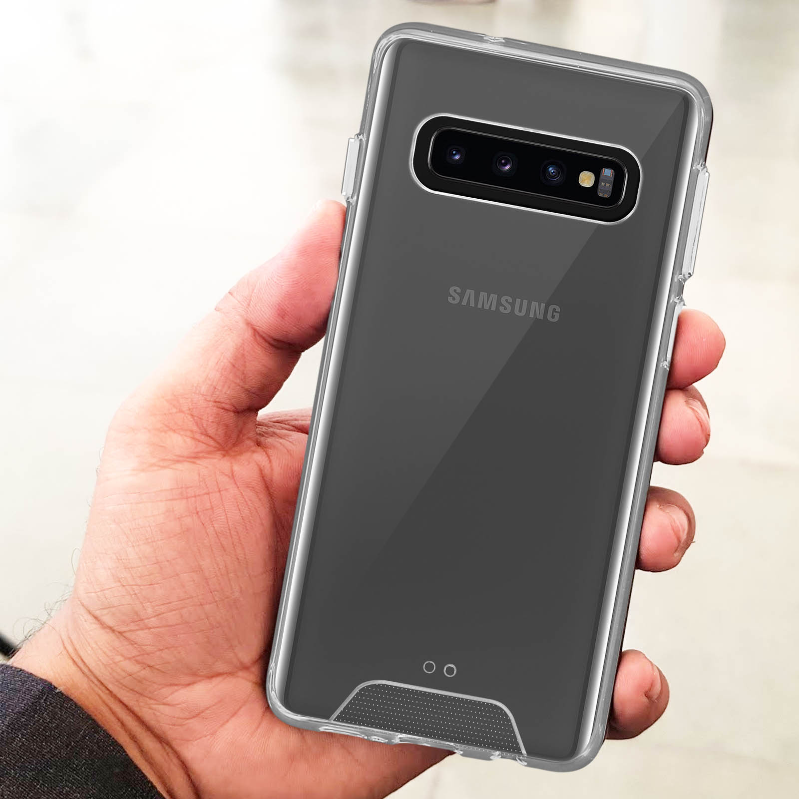 AVIZAR Galaxy Backcover, S10, Bazik Samsung, Transparent Series,