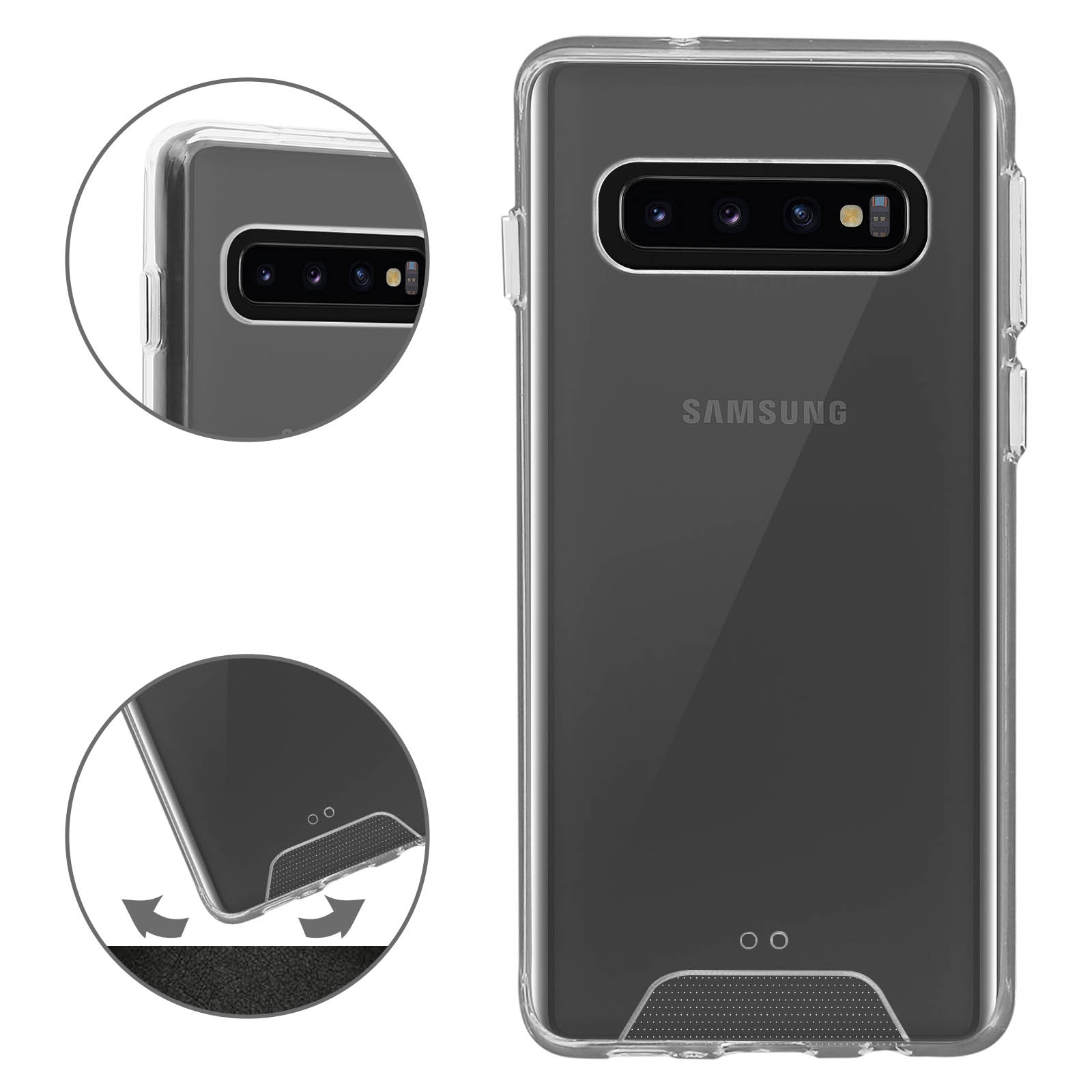AVIZAR Galaxy Backcover, S10, Bazik Samsung, Transparent Series,