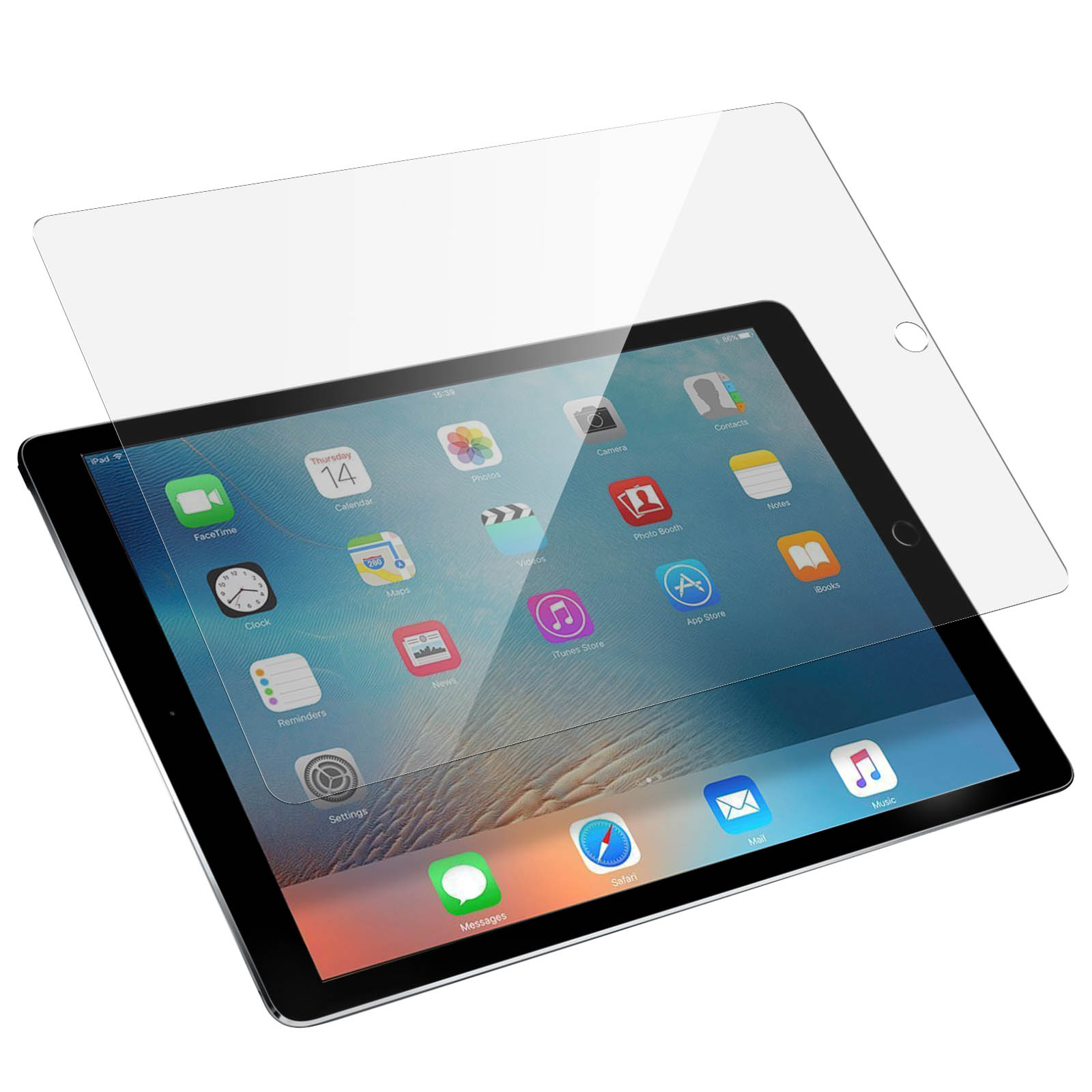 AVIZAR Gehärtetes 12.9 Pro mit Glas-Folien(für Apple iPad Glas Härtegrad 9H Schutzfolie 2017)