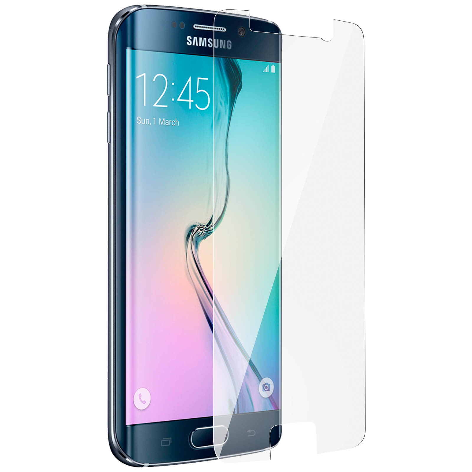 AVIZAR Gehärtetes Glas S6 Schutzfolie mit 9H Samsung Glas-Folien(für Härtegrad Galaxy Edge)