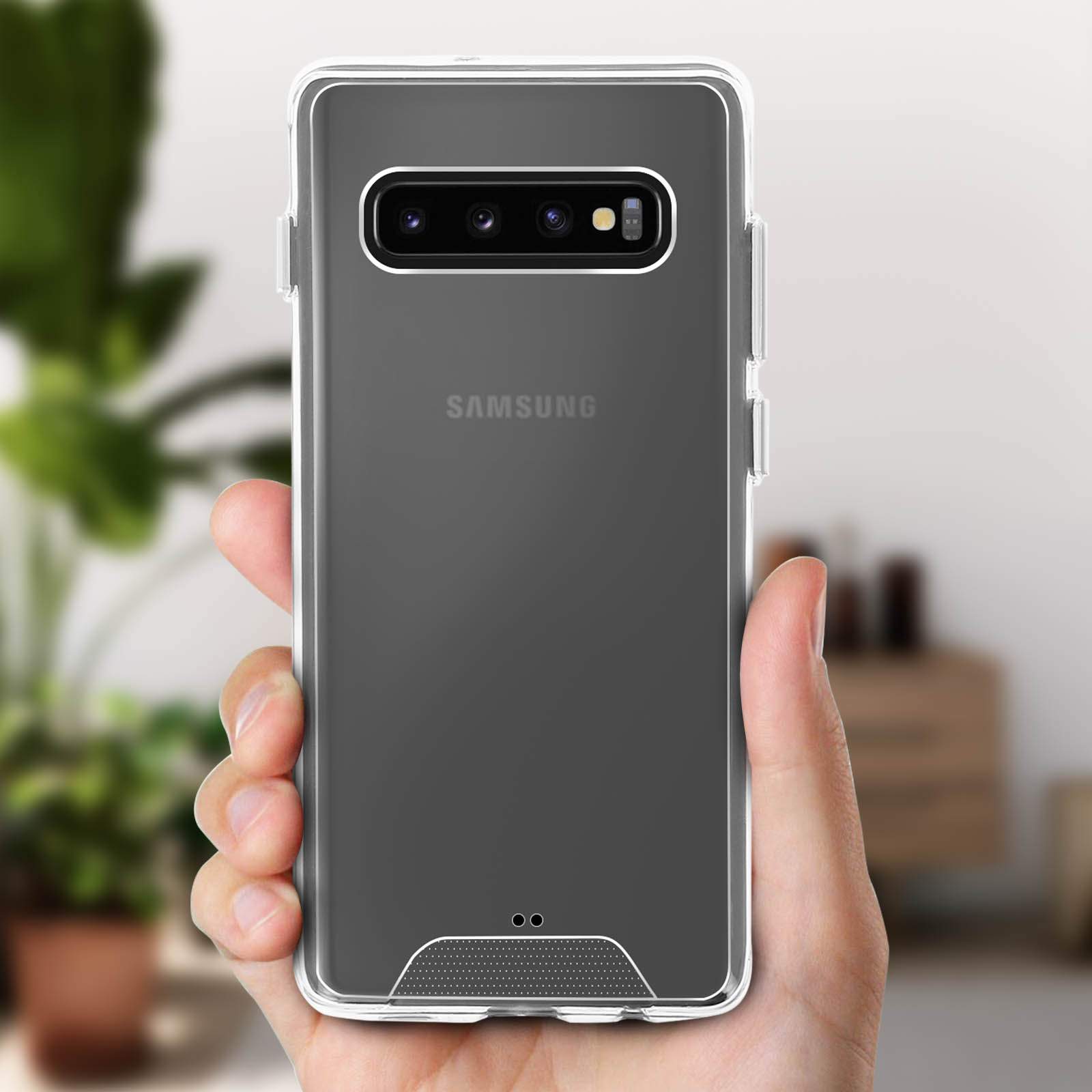 AVIZAR Bazik Transparent Galaxy Backcover, Series, Plus, S10 Samsung