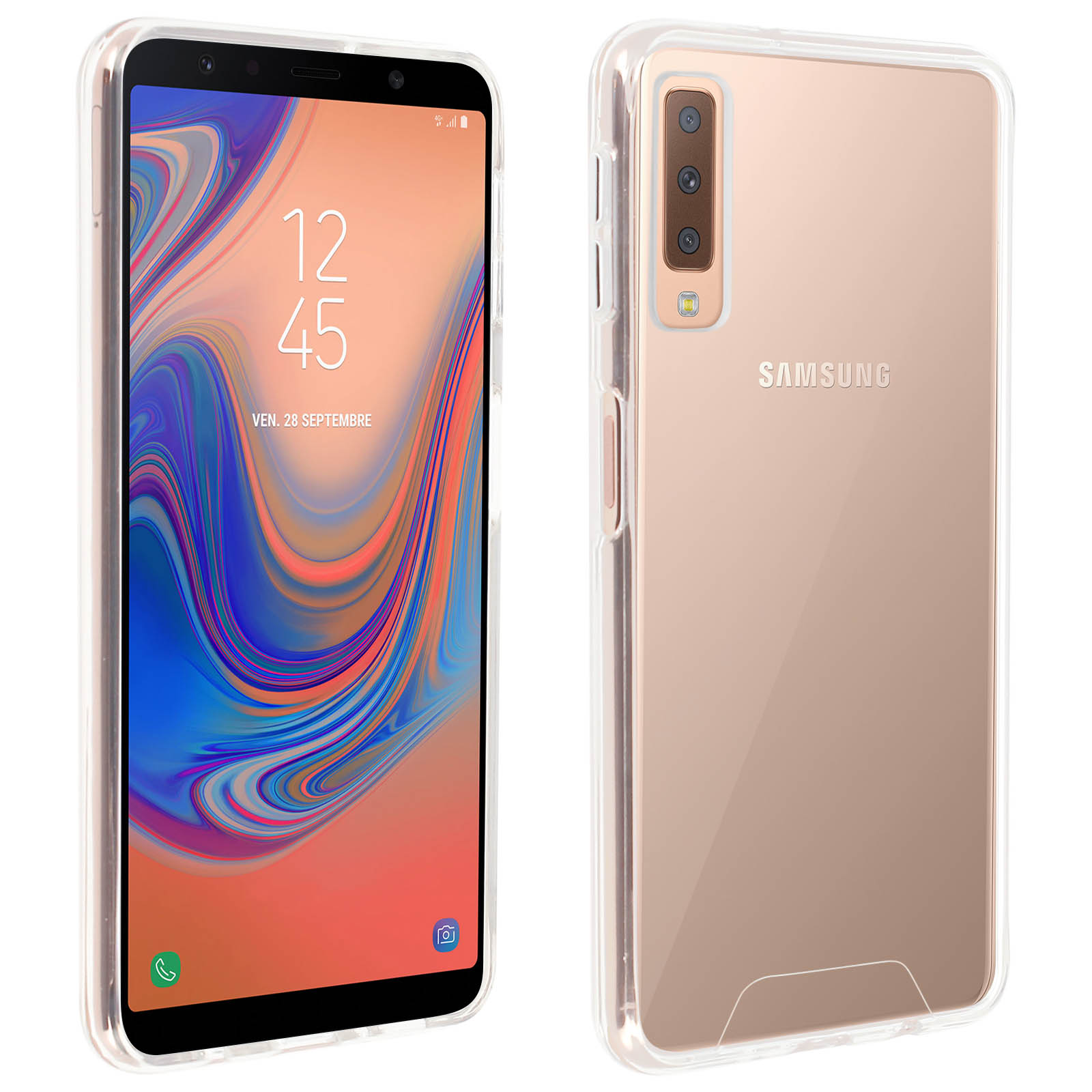 AVIZAR Bazik Series, Samsung, 2018, Backcover, Transparent Galaxy A7