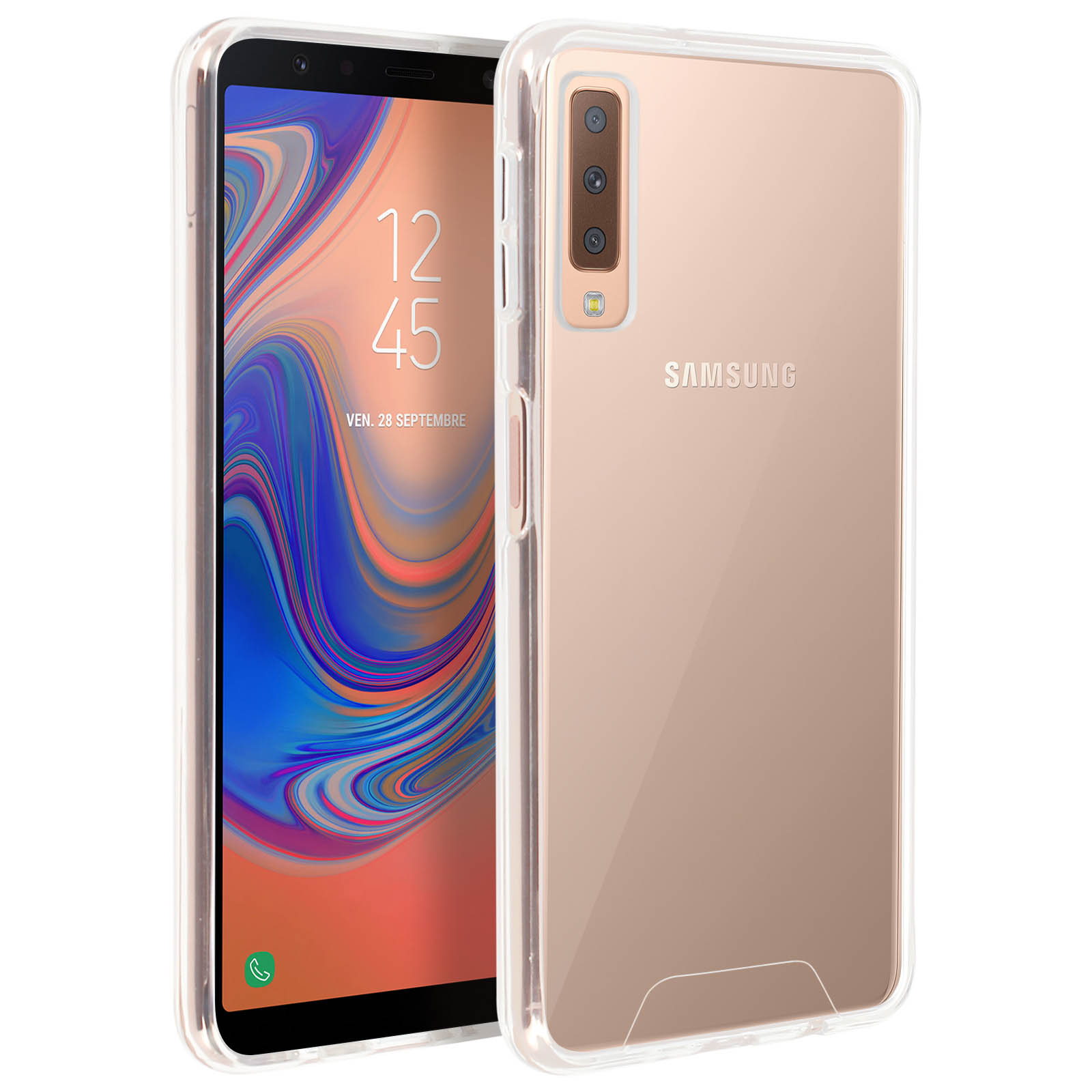 AVIZAR Bazik Series, Samsung, 2018, Backcover, Transparent Galaxy A7