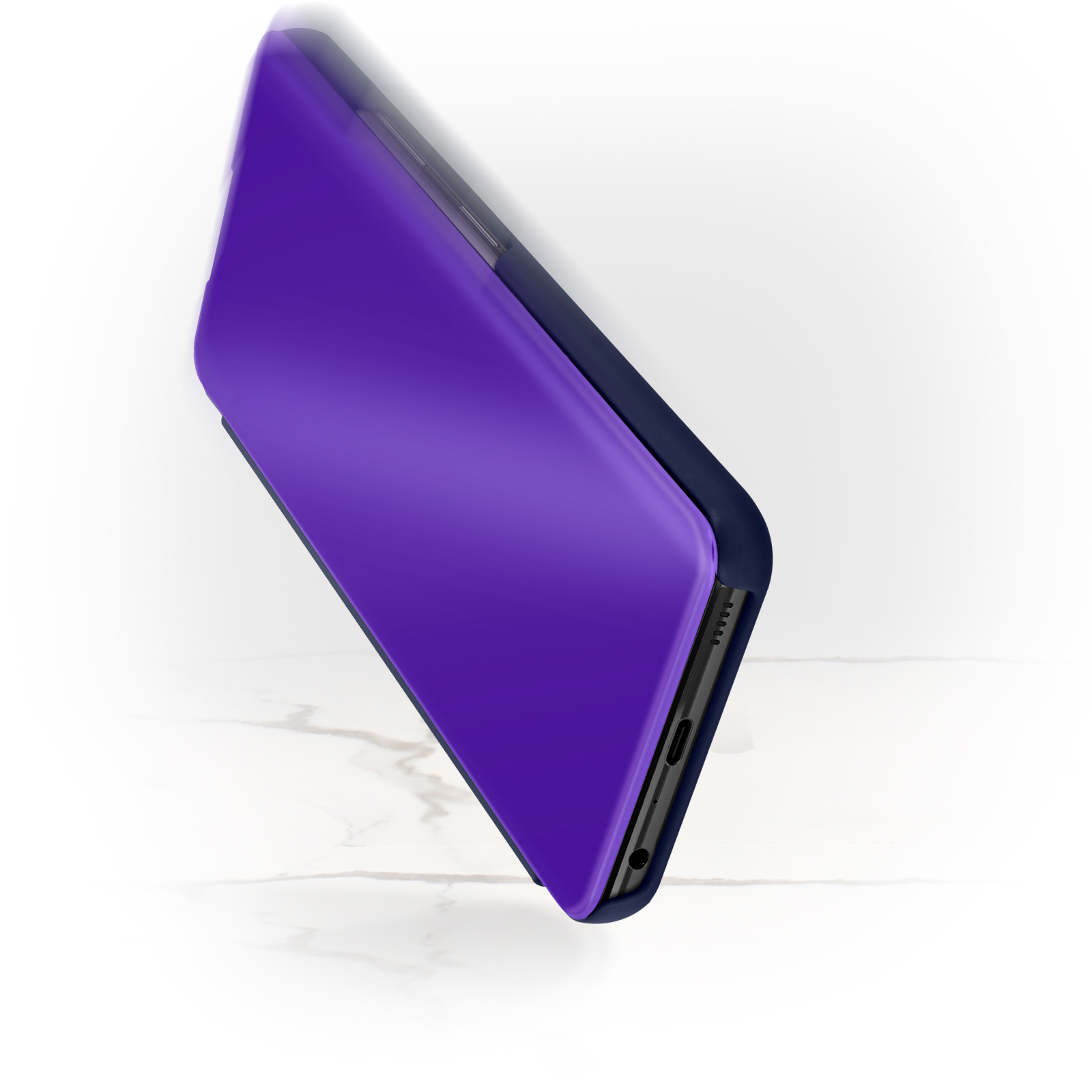 Samsung, Violett AVIZAR A52s, Spiegeleffekt Galaxy Bookcover, Series,