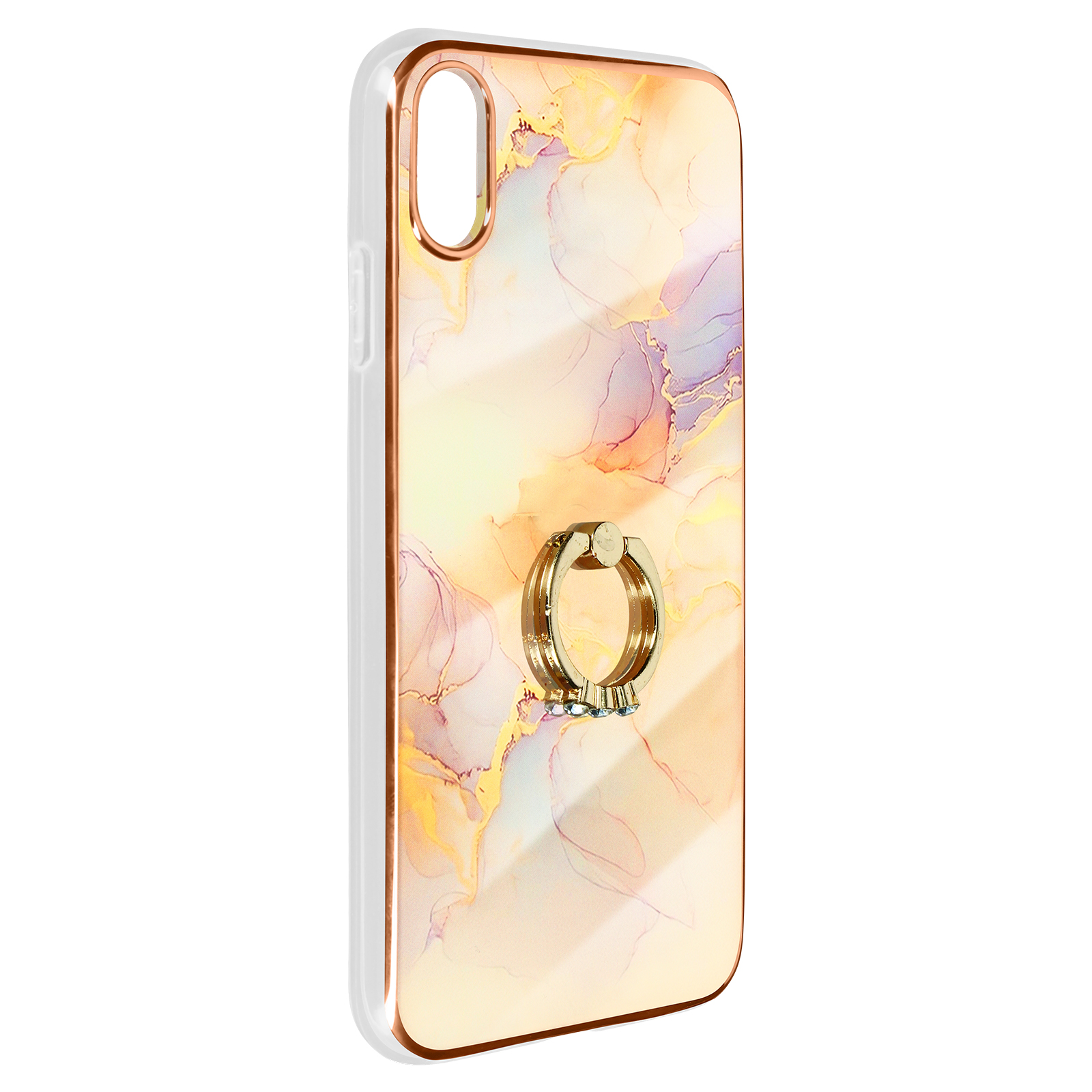 AVIZAR Marmormuster Series, Backcover, Apple, Max, Rosegold XS iPhone
