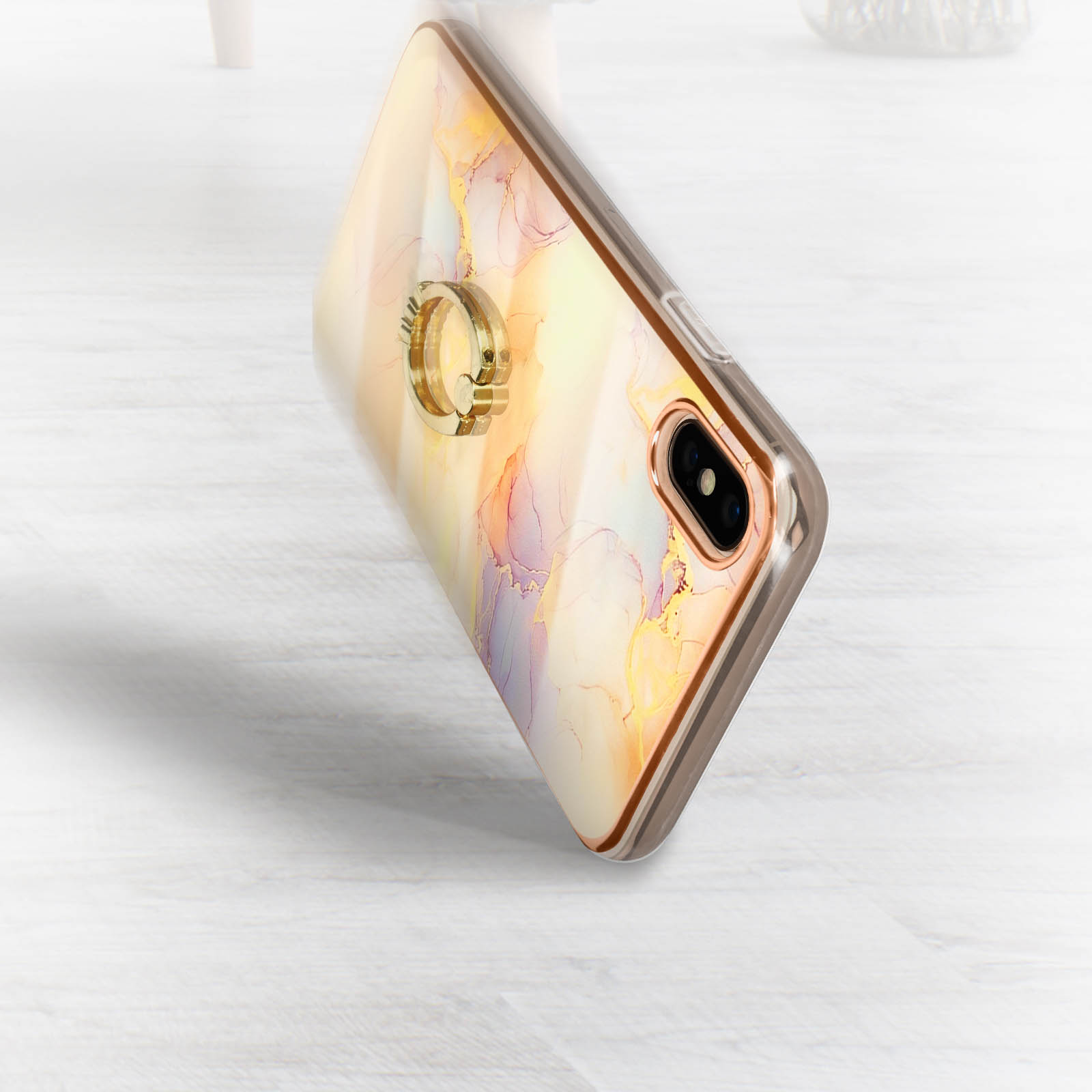 AVIZAR Marmormuster Series, Backcover, Apple, Max, Rosegold XS iPhone