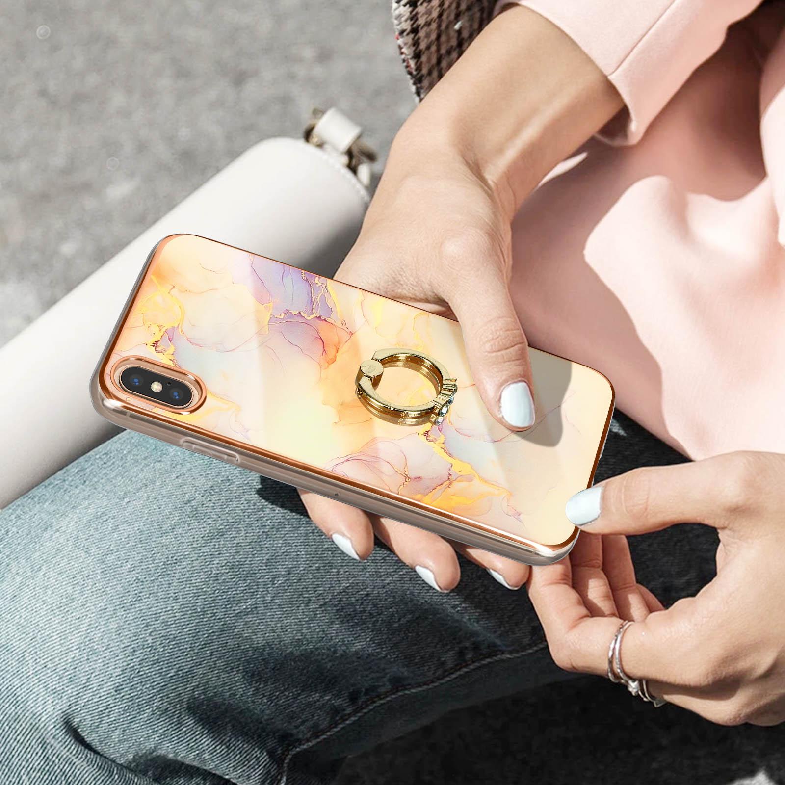 Rosegold Backcover, Apple, iPhone XS Series, Marmormuster AVIZAR Max,