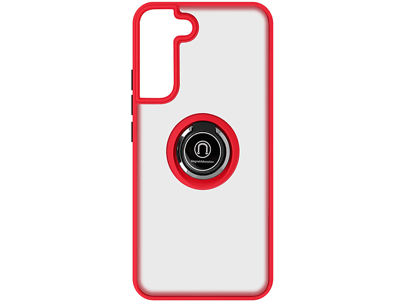AVIZAR Handyhülle S22, Ring-Halterung Galaxy Samsung, Backcover, mit Rot Series