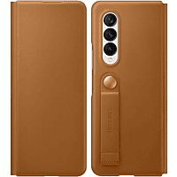 SAMSUNG Leather Cover Series, Bookcover, Samsung, Galaxy Z Fold 3, Braun