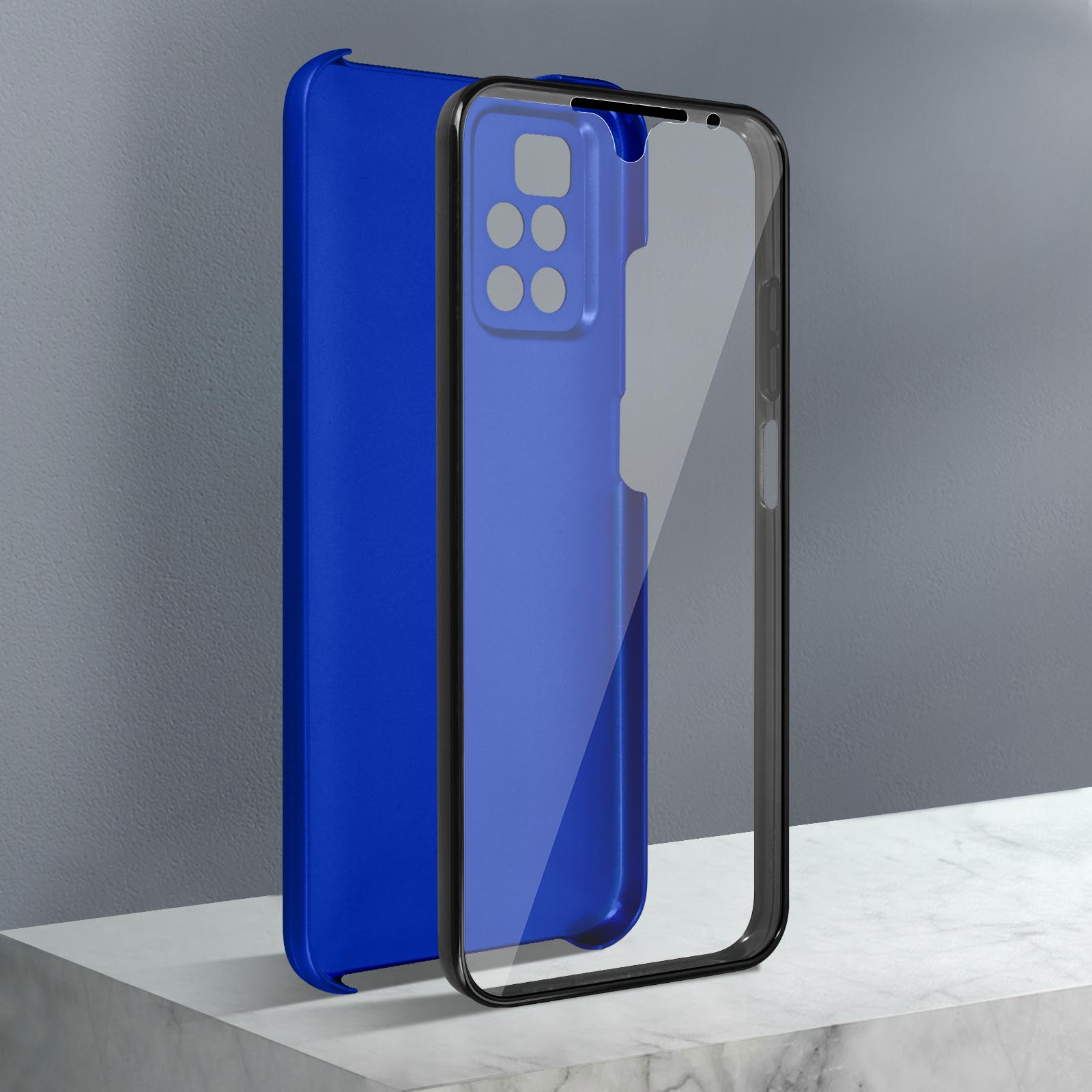 Xiaomi, Blau Rundumschutz Cover, 10 Series, 2022, Redmi AVIZAR Full