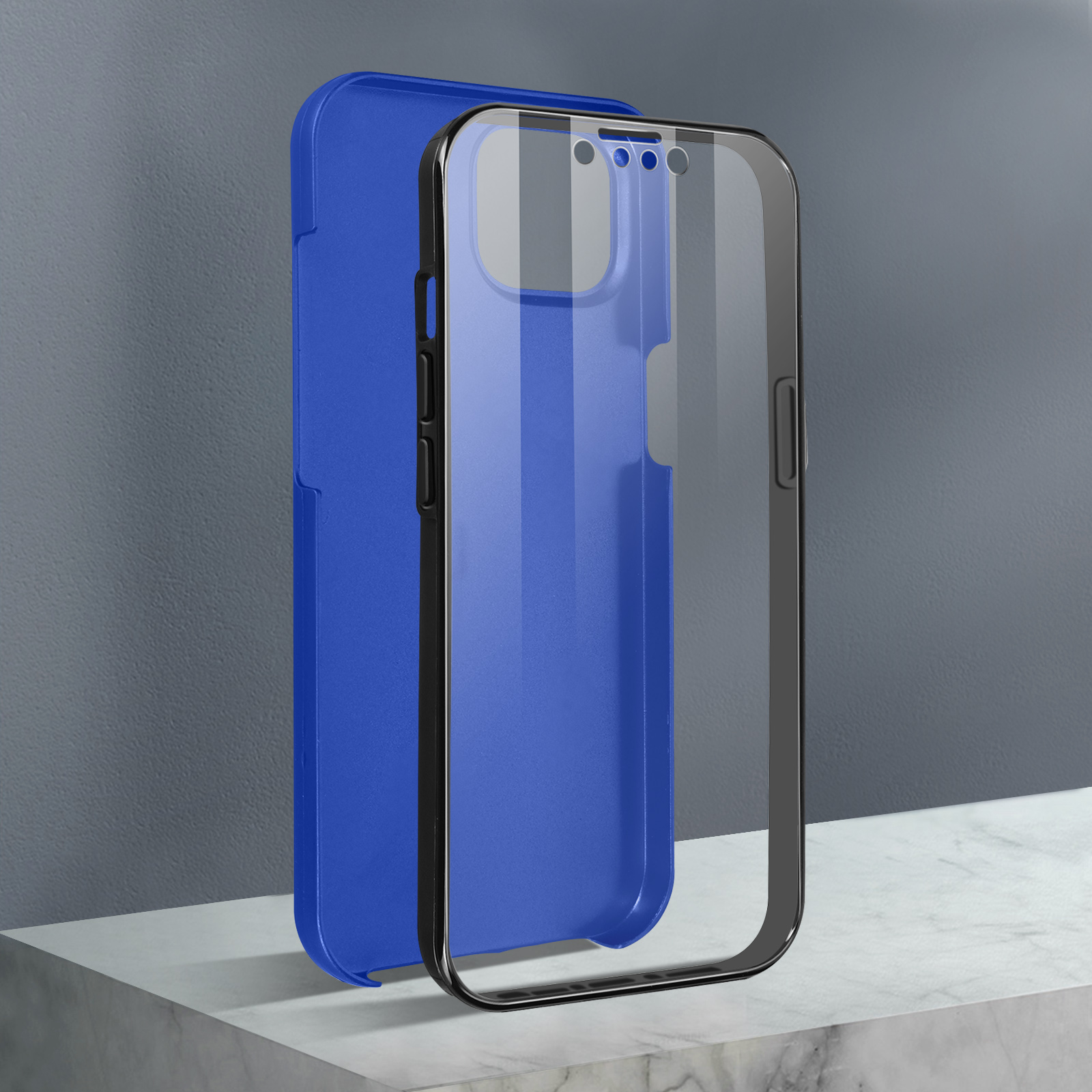 AVIZAR Rundumschutz Series, Full iPhone Apple, Pro, 13 Cover, Blau